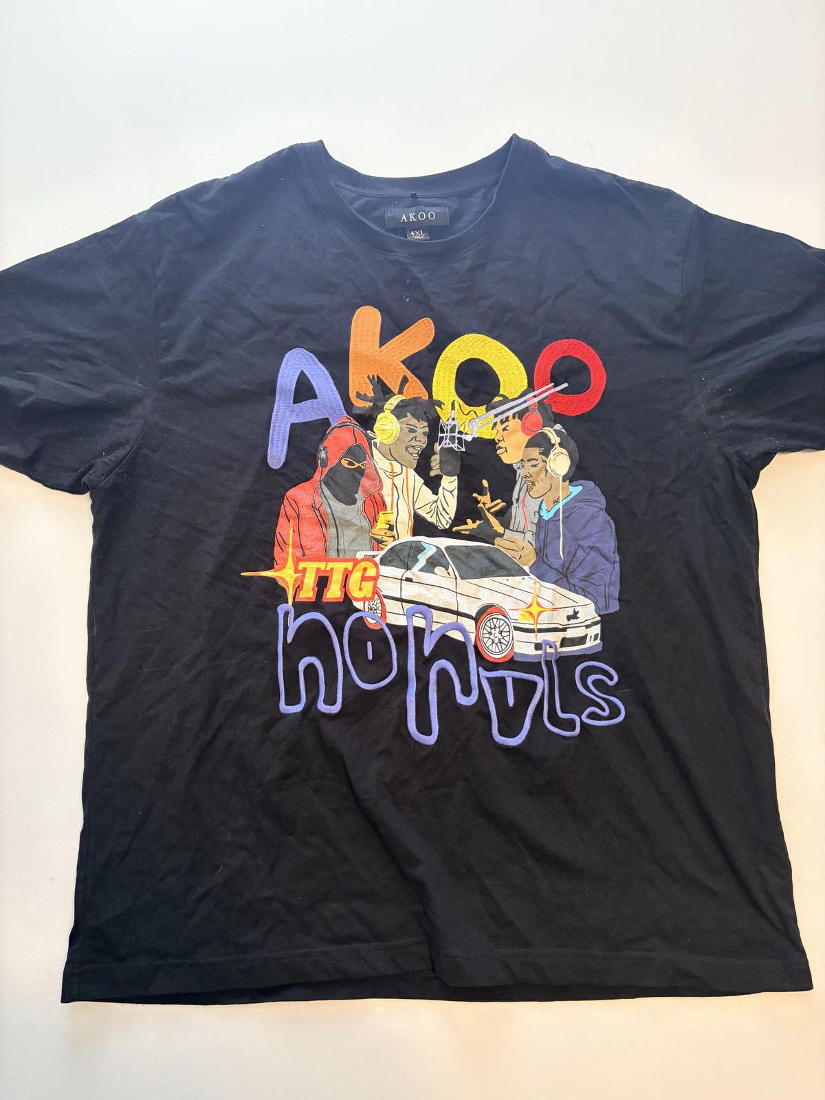 AKOO AKOO RollEm Black Graphic T-Shirt (Size 4XL) Size US XXL / EU 58 / 5 - 1 Thumbnail