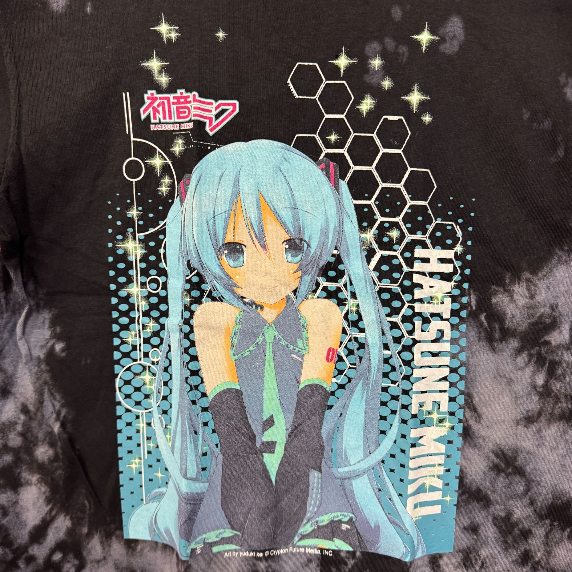 Anime Hatsune Miku The Virtual Idol Chibi Style Anime Bleach Dye M Size US M / EU 48-50 / 2 - 2 Thumbnail