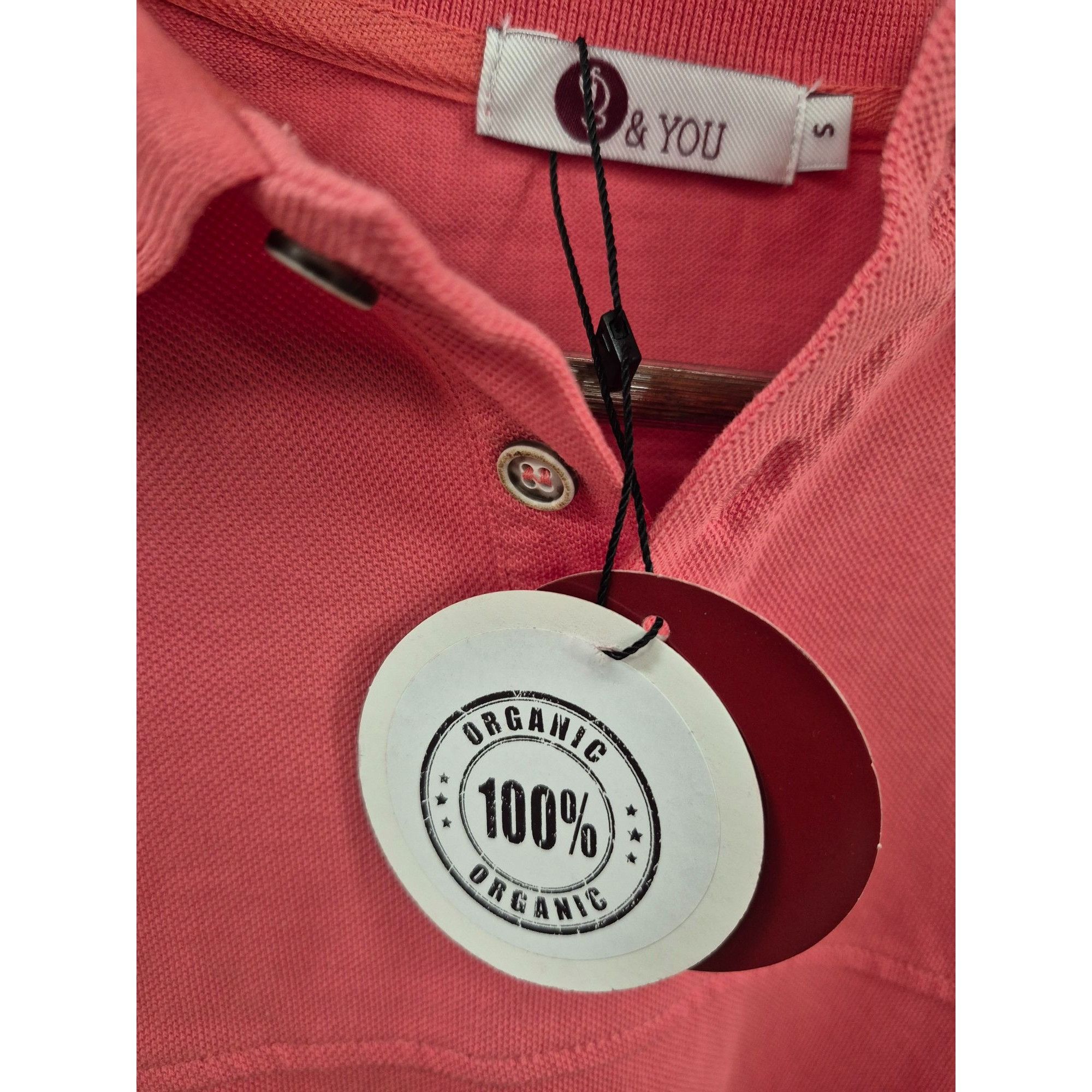 Other Mens Coral Long Sleeve Polo Shirt Button-Up Collar Size Smal Size US M / EU 48-50 / 2 - 7 Thumbnail