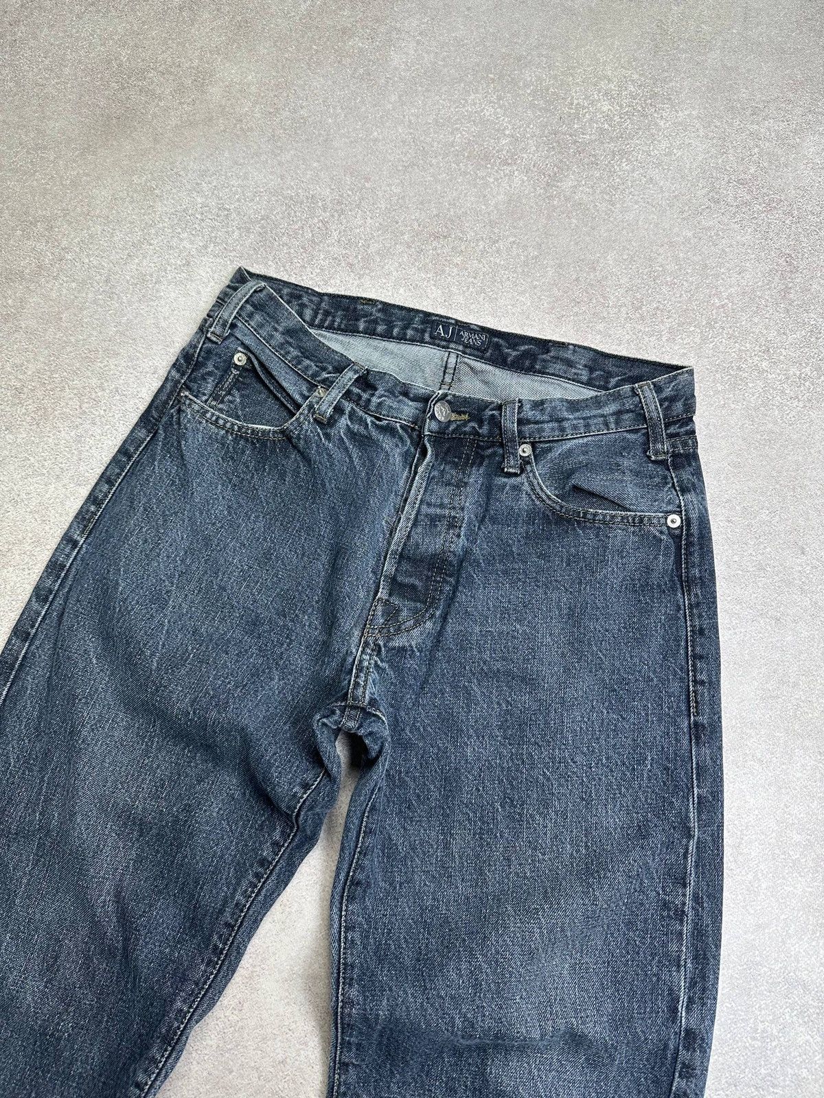 Armani Vintage Emporio Armani Metal Logo Baggy Jeans 32 Size US 32 / EU 48 - 6 Thumbnail