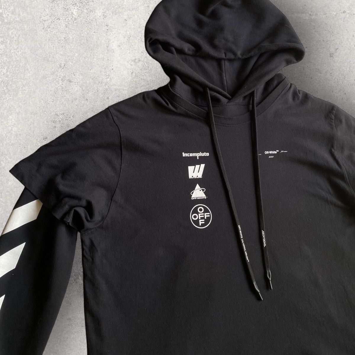 Off-White FW19-20 Incompiuto Layer Hoodie Size US XL / EU 56 / 4 - 9 Thumbnail