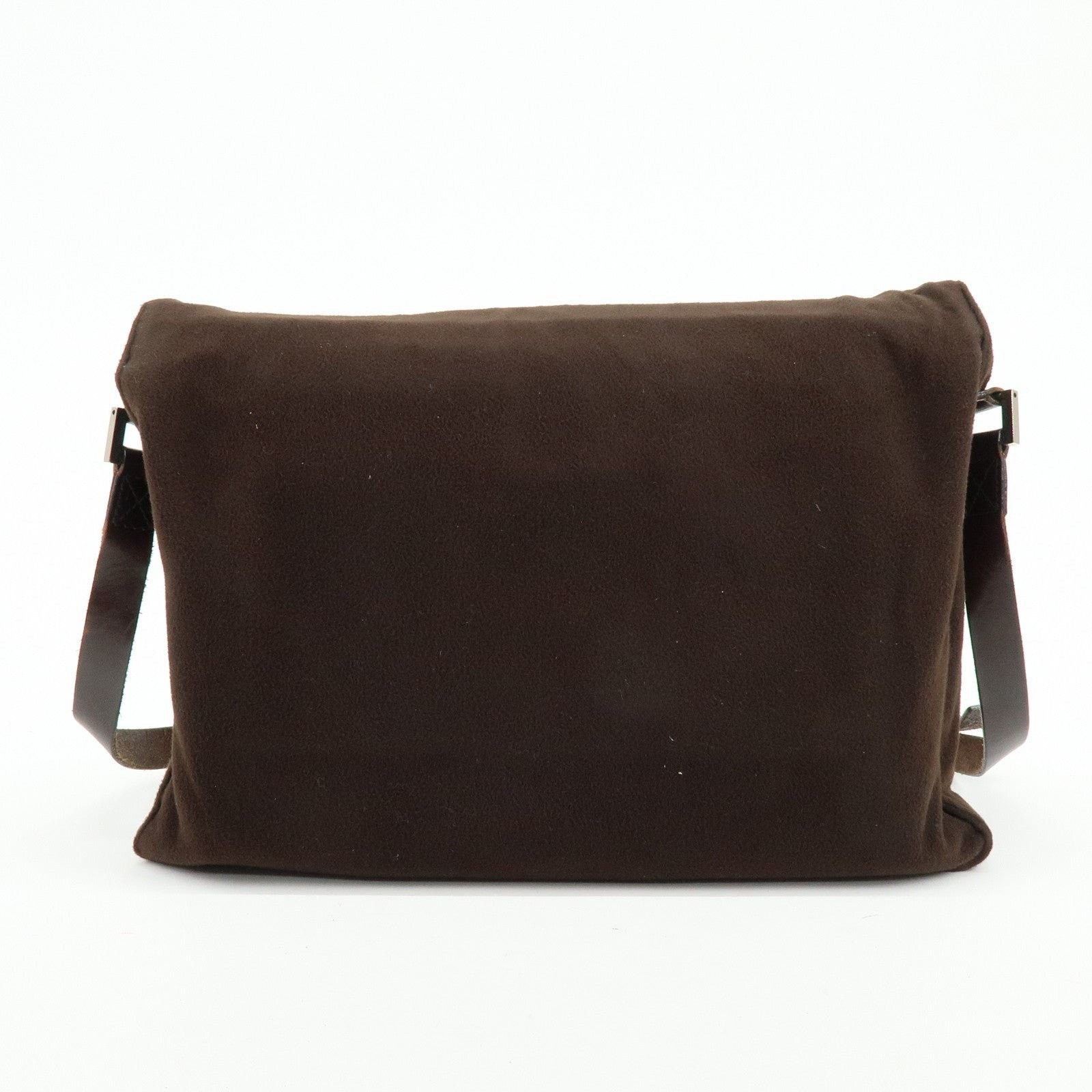 Fendi Fendi Wool Leather Crossbody Bag Brown Size ONE SIZE - 2 Thumbnail