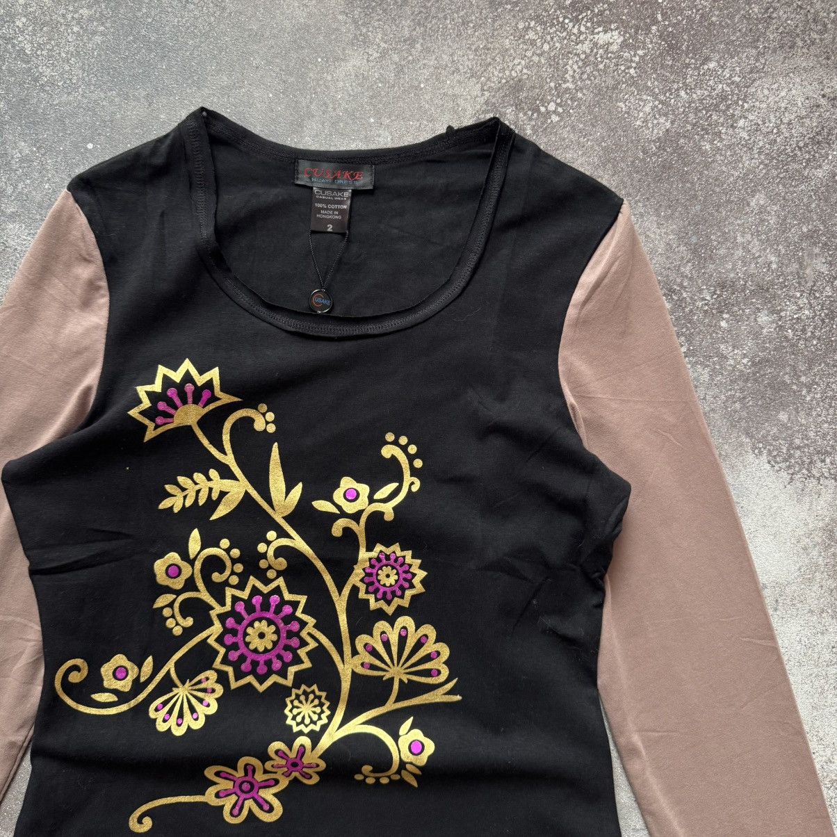 Hysteric Glamour 2000’s Aesthetic Vintage Y2K Floral Long Sleeve Top Size M / US 6-8 / IT 42-44 - 4 Thumbnail