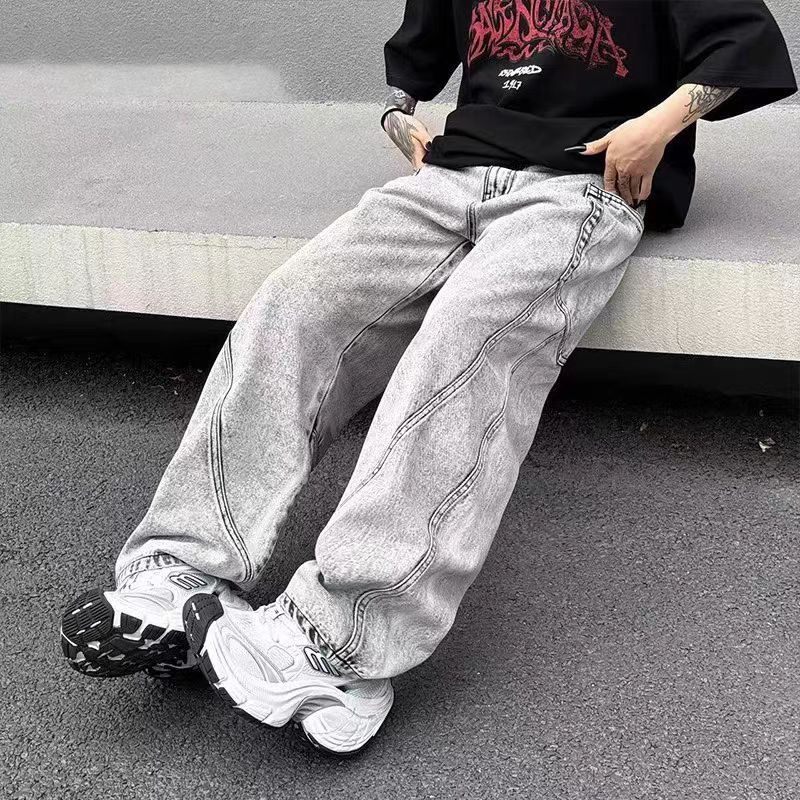 Japanese Brand × Vintage Washed and distressed hip-hop baggy jeans Size US 34 / EU 50 - 2 Thumbnail