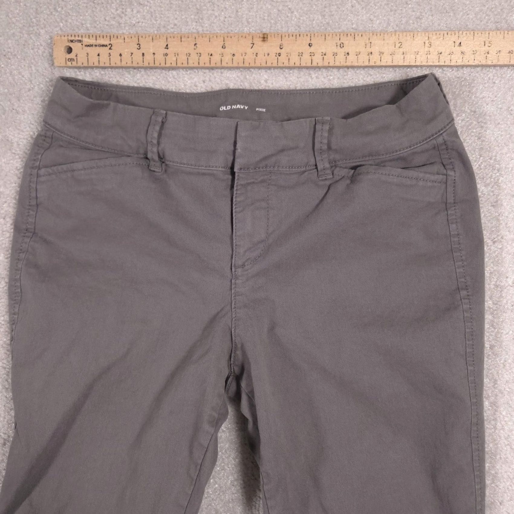 Old Navy Old Navy Pants Womens 2 Gray Pixie Skinny Ankle Stretch Chino Twill Work Pants Size 26" / US 2 / IT 38 - 5 Thumbnail