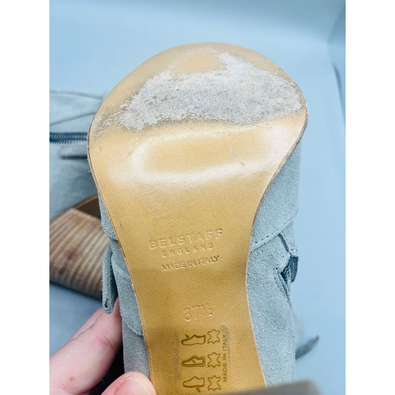Belstaff Woman’s Grey 37.5 Belstaff Leather Boots zipper closure Size US 6.5 / IT 36.5 - 6 Thumbnail