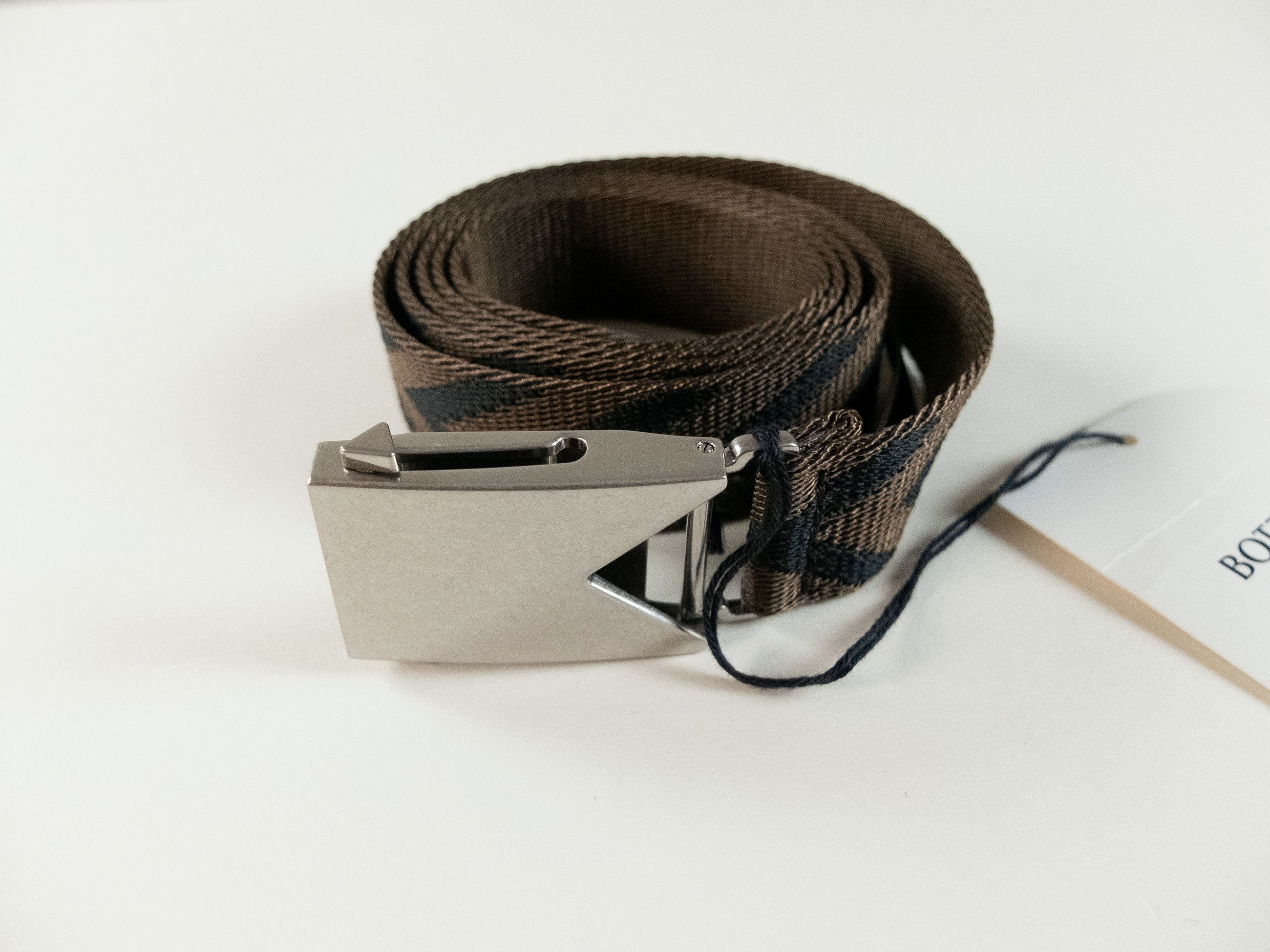 Bottega Veneta BOTTEGA VENETA brown black fabric woven belt One Size Size ONE SIZE - 5 Thumbnail