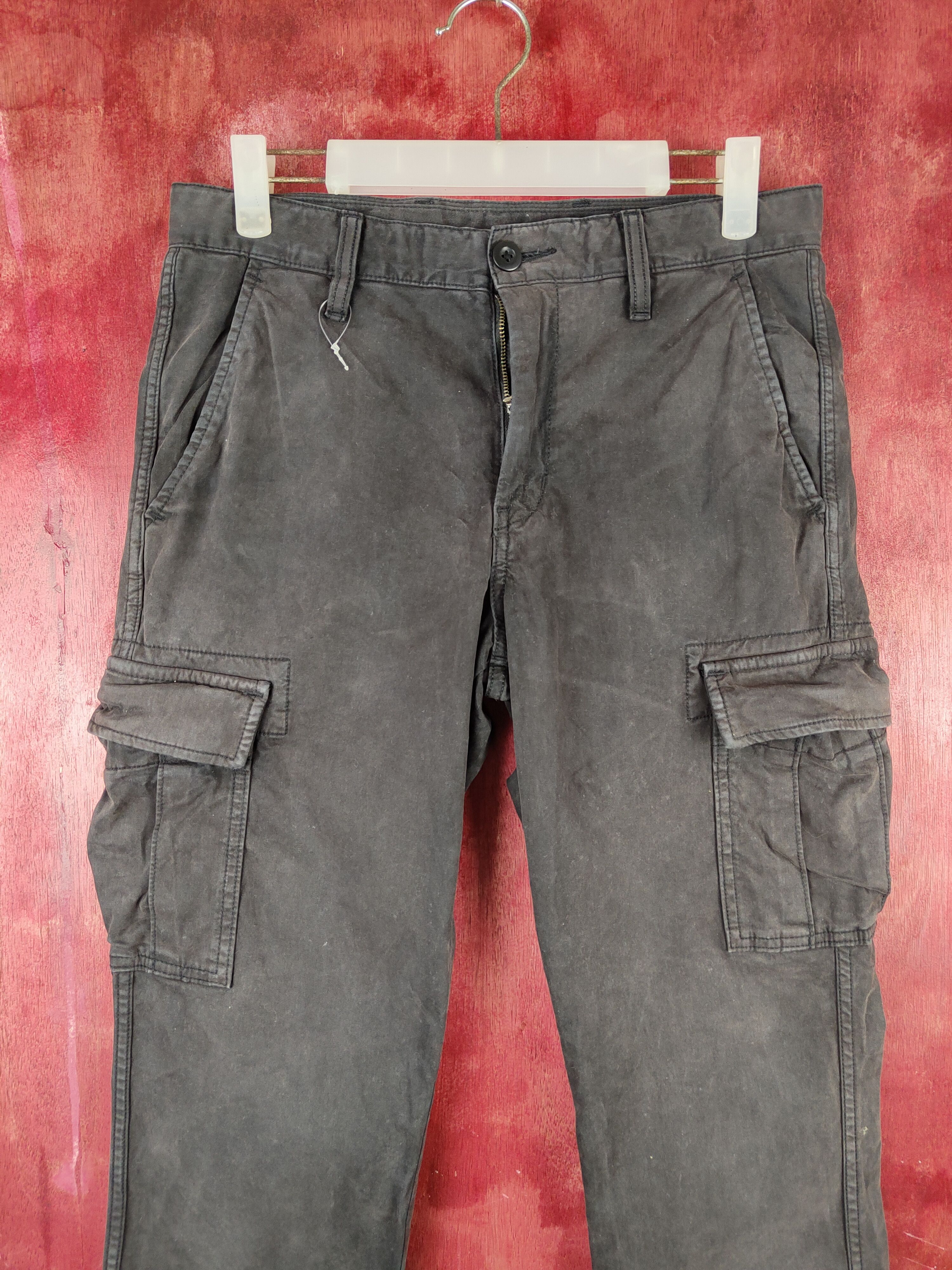 Japanese Brand × Uniqlo Uniqlo Black Faded Multipocket Tactical Cargo Pants #S1501 Size US 30 / EU 46 - 2 Thumbnail