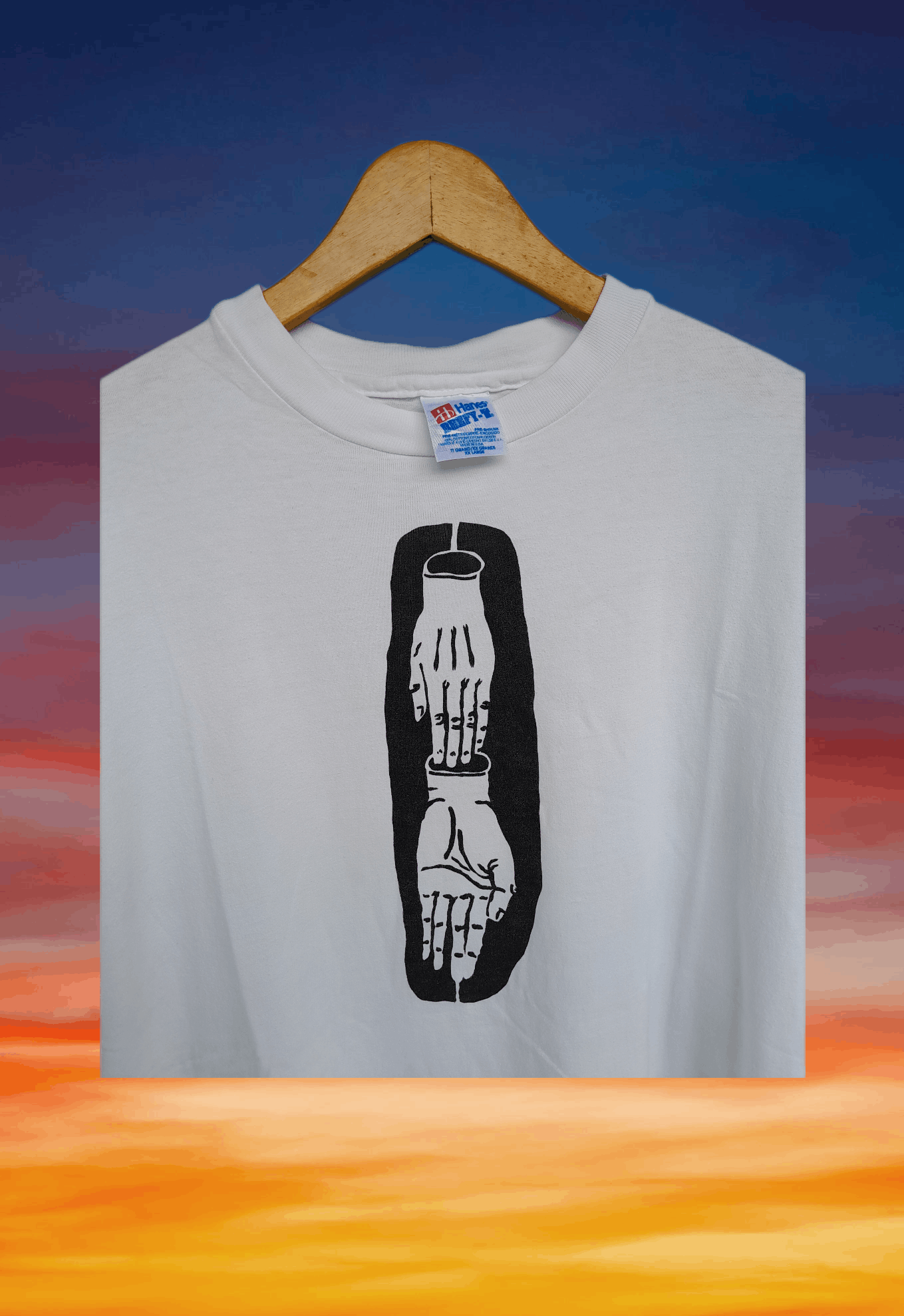 Rap Tees × Vintage Vintage 90s Hand To Hand art T-Shirt raptees style Size US XXL / EU 58 / 5 - 5 Thumbnail