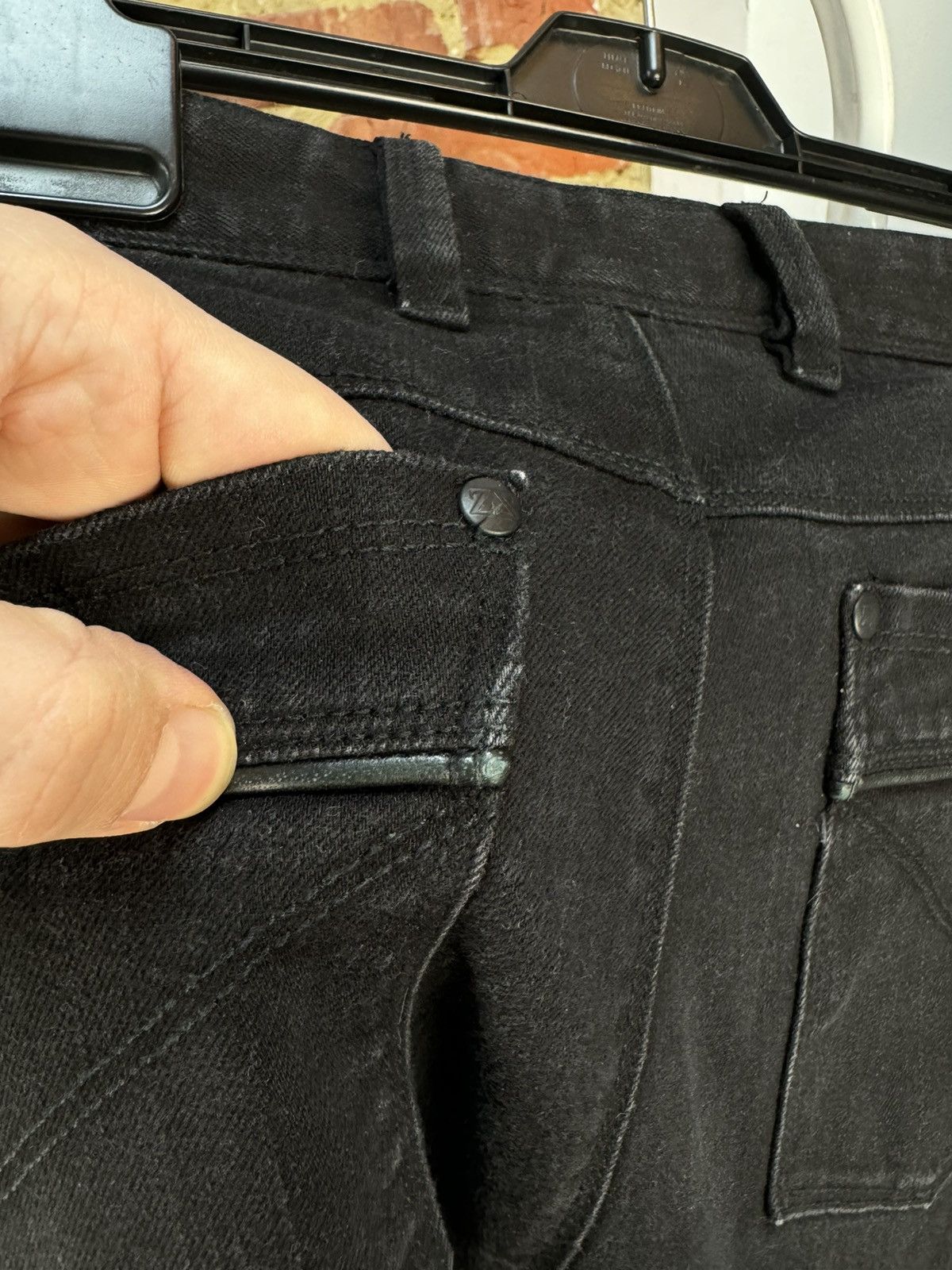 Ermenegildo Zegna × Z Zegna Zegna Sport Pure Black Denim 9,5 OZ Jeans Slim Fit Size US 36 / EU 52 - 15 Thumbnail