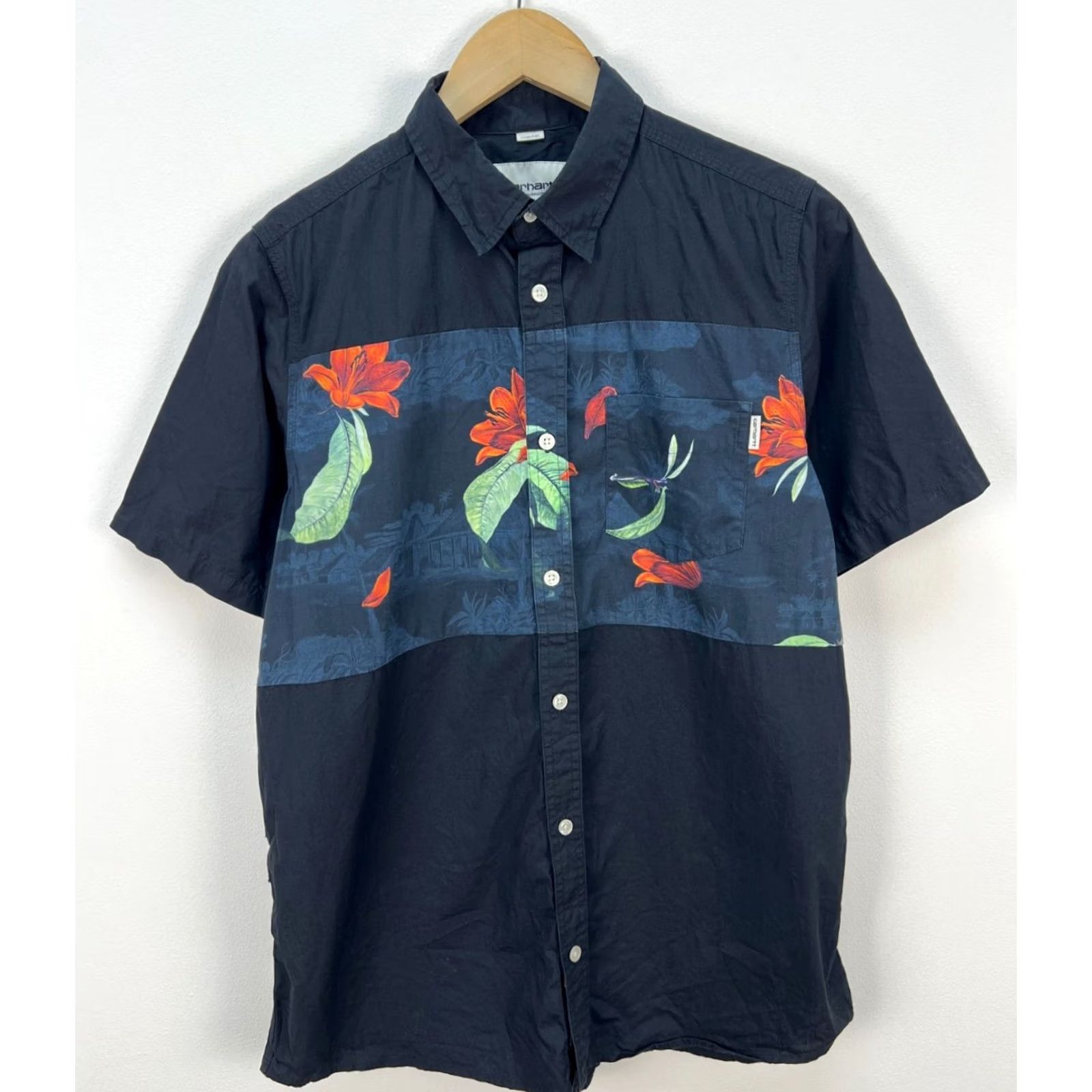 Carhartt Carhartt Shirt Mens Black Floral Print Short Sleeve Size M Size US M / EU 48-50 / 2 - 2 Thumbnail