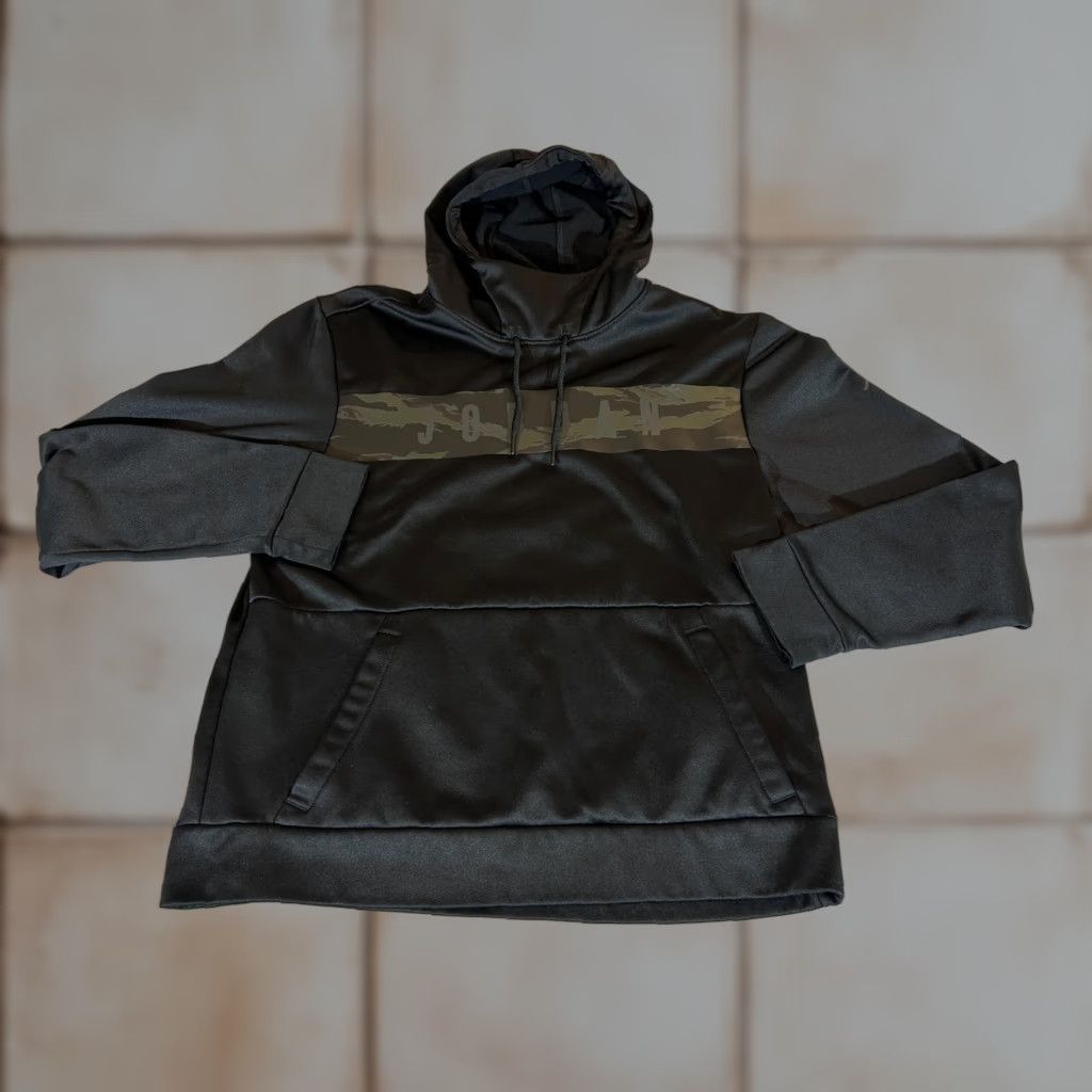 Jordan Brand Jordan Hoodie Mens M Black Camouflage PULLOVER Fleece Sweatshirt Jumpman Nike Jordan Graphic Print Logo Pockets Hooded Basketball Sports Casual Size US M / EU 48-50 / 2 - 1 Thumbnail