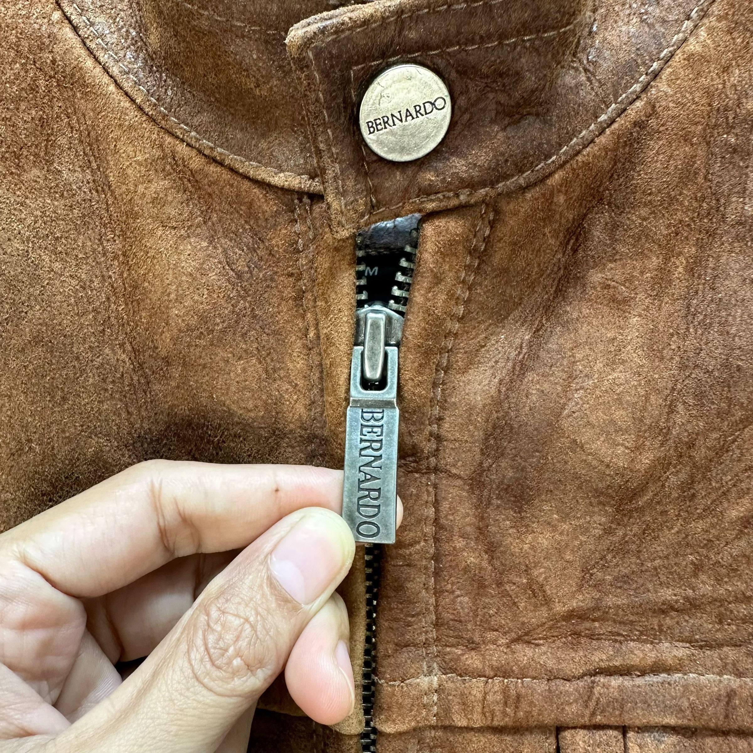 Japanese Brand BERNARDO Lamb Leather Motorcycle Jacket #A47-1088 Size US M / EU 48-50 / 2 - 7 Thumbnail