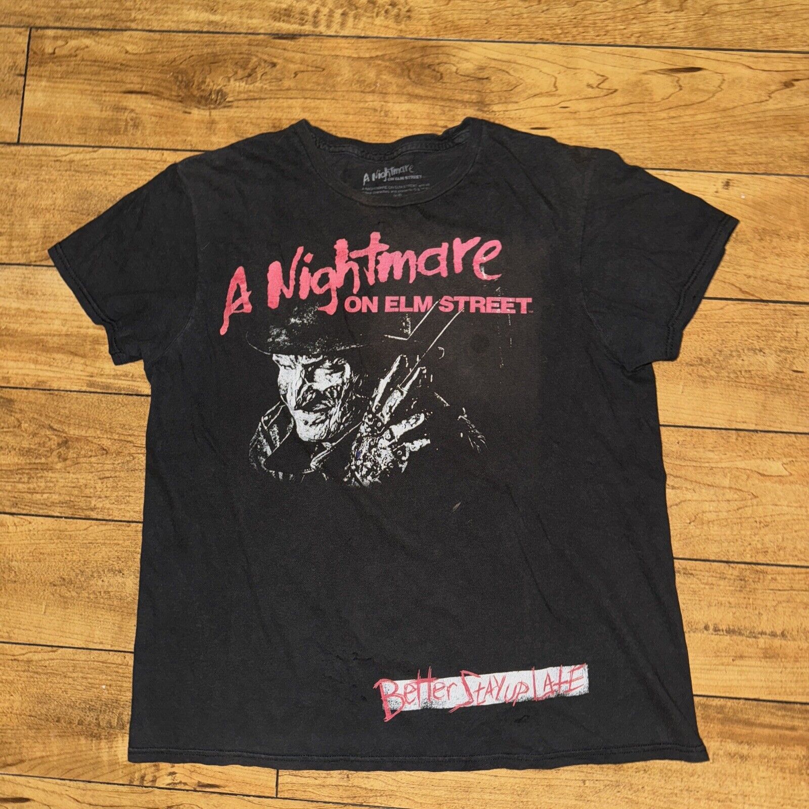 Band Tees × Japanese Brand Nightmare On Elm Street Freddy Krueger T-Shirt Black M 19x24 Size US M / EU 48-50 / 2 - 1 Thumbnail