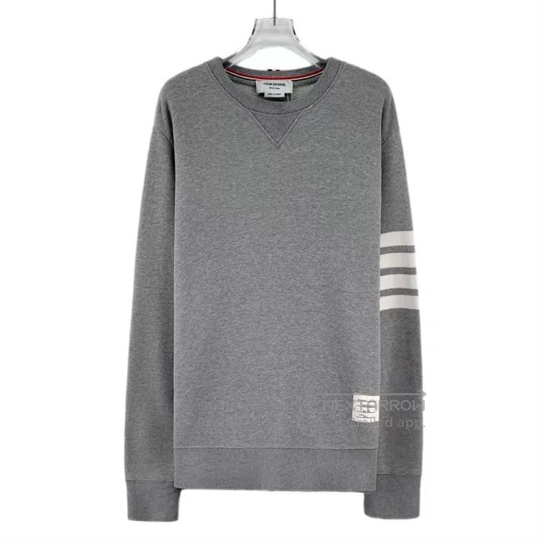 Thom Browne Thom Browne Gray Classic Four Bar Cotton Round Neck Long S Size US XXL / EU 58 / 5 - 1 Thumbnail