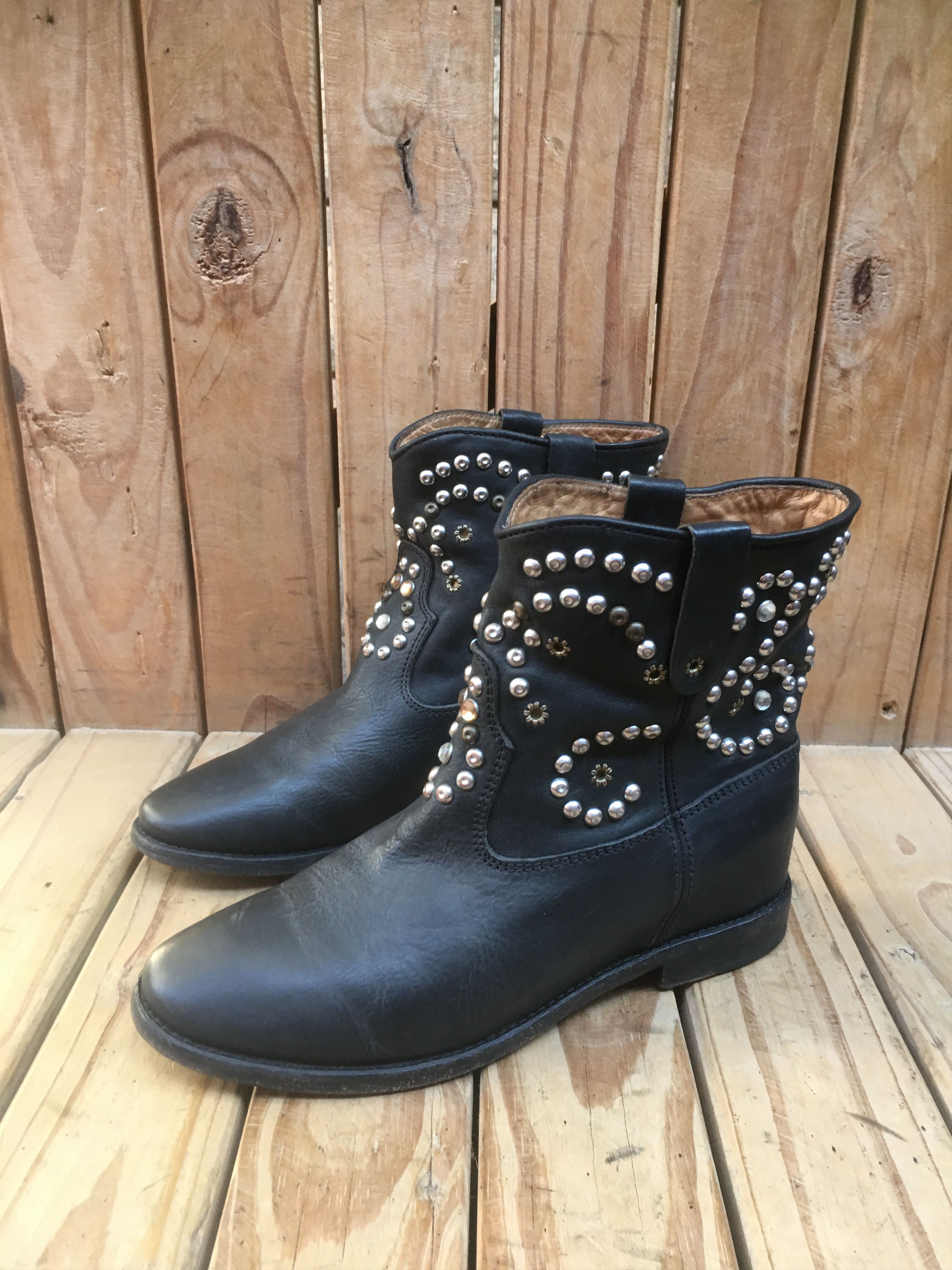 Isabel Marant Etoile isabel marant Etoile black leather boots Size US 7 / IT 37 - 8 Thumbnail