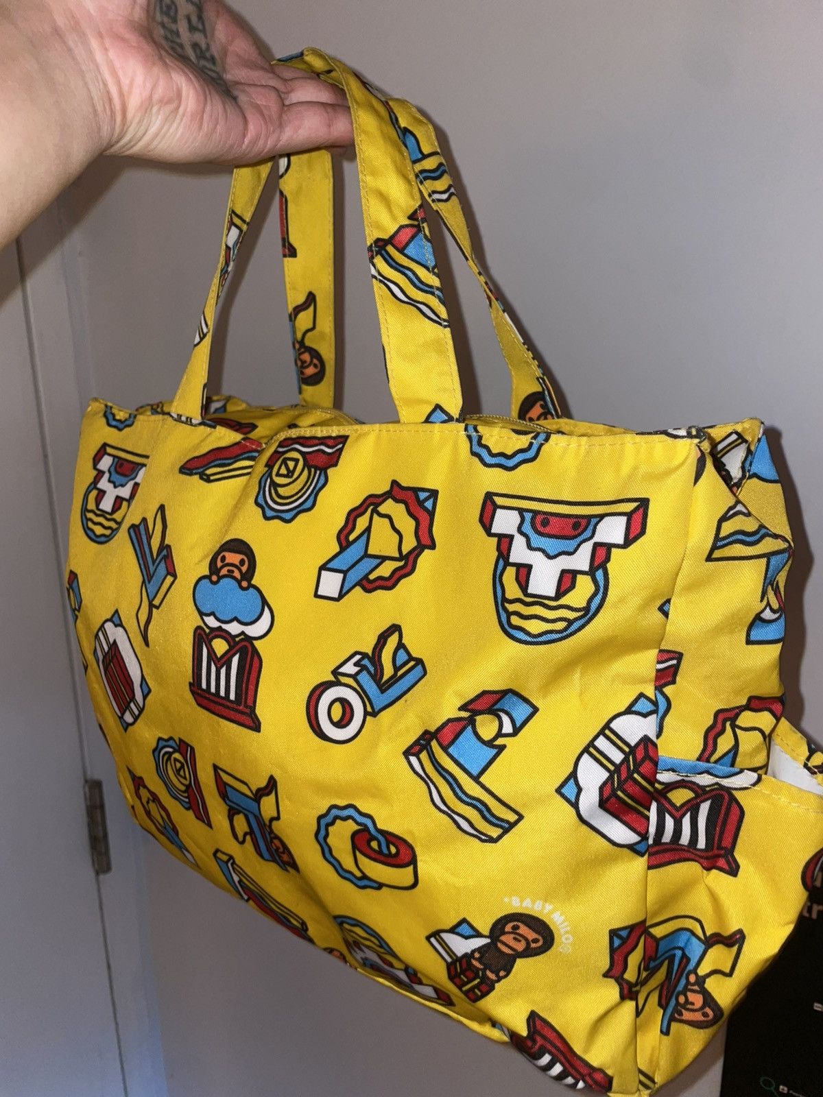 Bape Baby Milo Tote Bag Yellow 2010, Men's