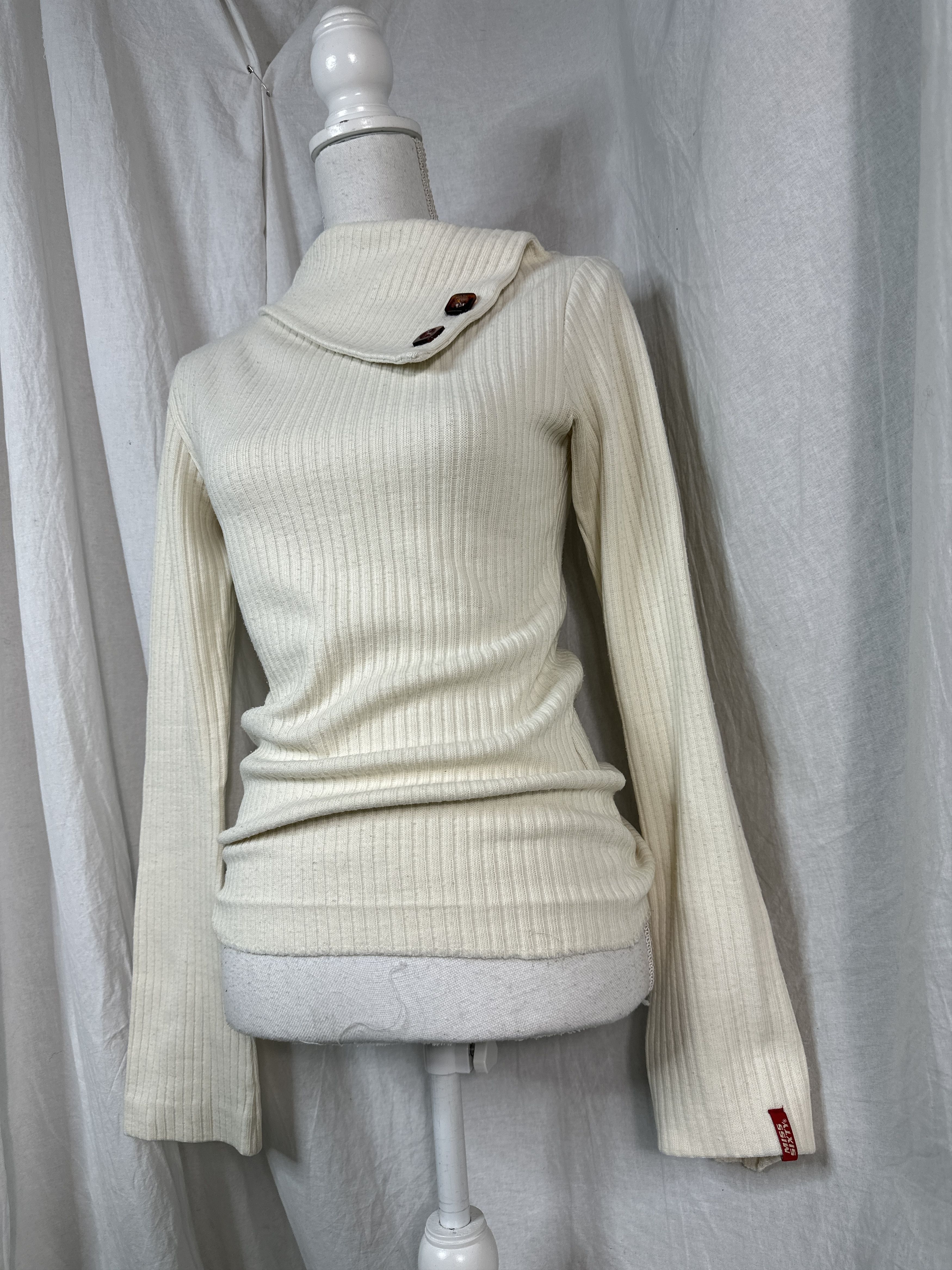 Miss Sixty × Vintage Miss Sixty Y2K Asymmetric Collar Sweater Size M / US 6-8 / IT 42-44 - 6 Thumbnail