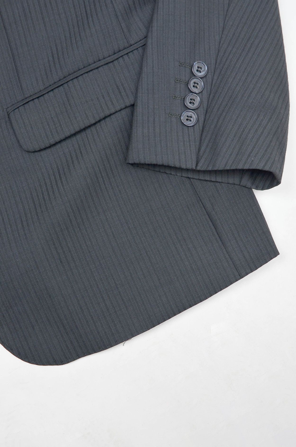 Balmain Balmain Paris Classic Blazer – Gray Pinstripe – Size 48R Size 48R - 4 Thumbnail