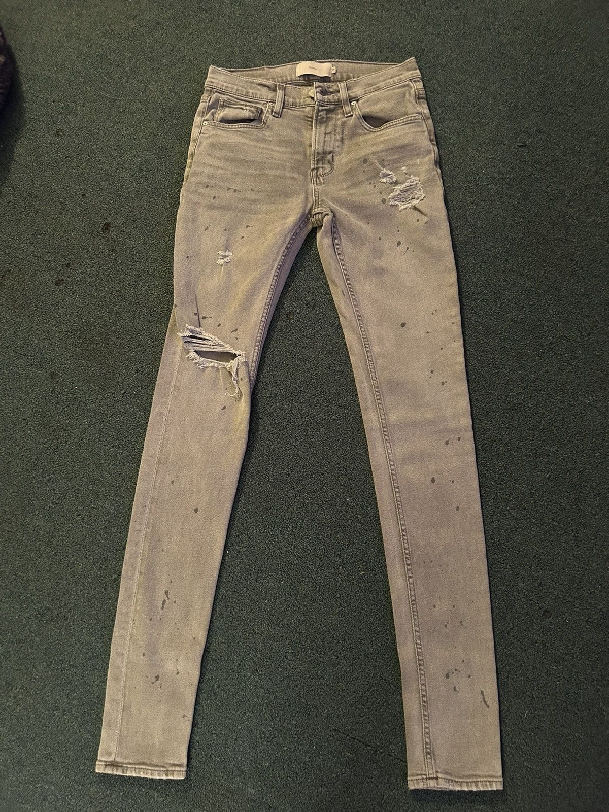 Hudson Hudson Men's Zack Distressed Skinny Jeans (29) Size US 29 - 3 Thumbnail