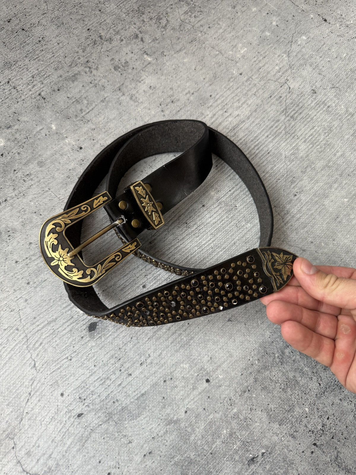 Vintage Vintage Avant Garde Big Logo Metal Button Y2K Belt Size ONE SIZE - 6 Thumbnail