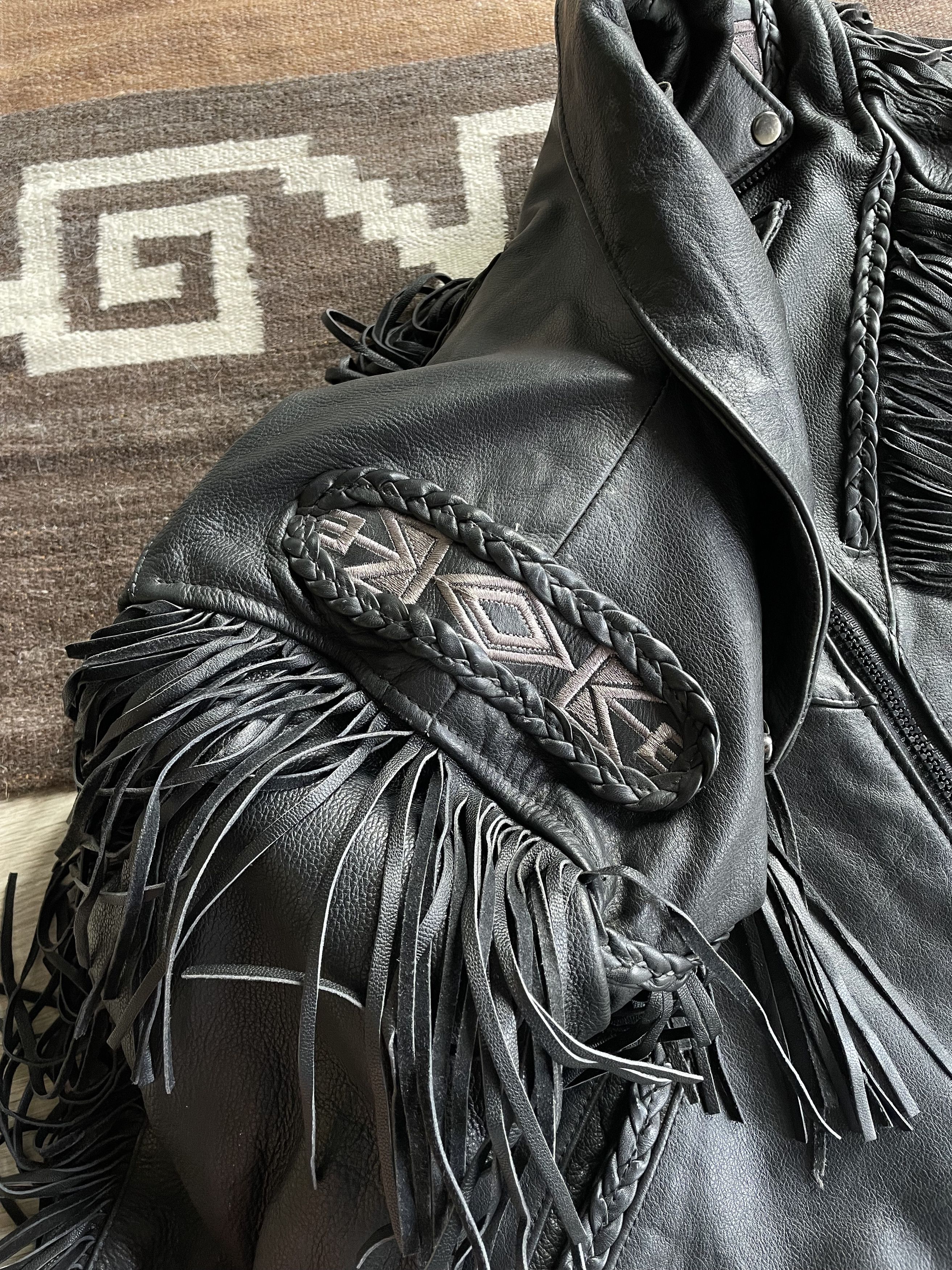 Cowboy Equipment Heros by Held Vintage Leather Fringed Biker Jacket 6922AC Size L / US 10 / IT 46 - 8 Thumbnail