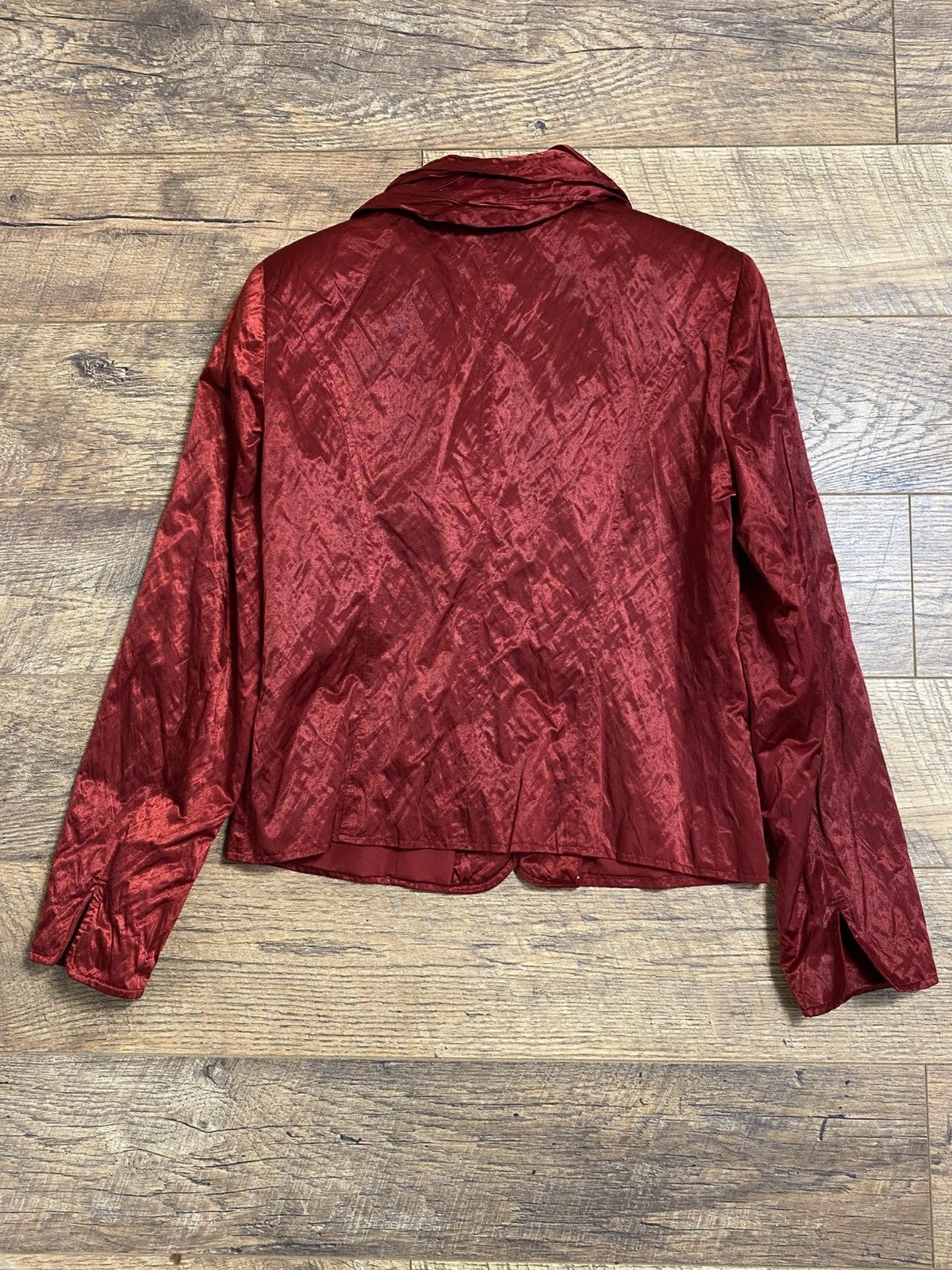 Joseph Ribkoff Joseph Ribkoff Metallic Shimmer Ruffle Blazer - Size L Size L / US 10 / IT 46 - 6 Thumbnail