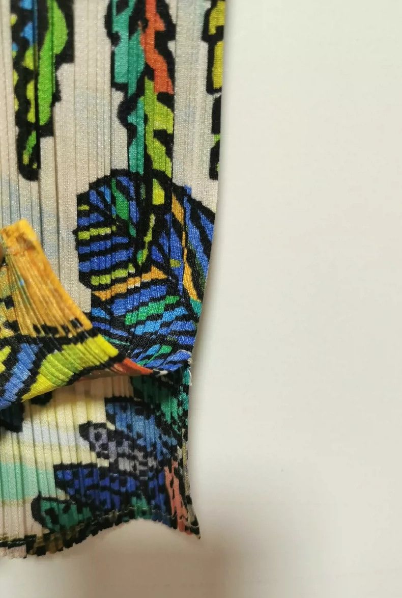 Issey Miyake Issey Miyake size:3 Tropical rainforest short-sleeved top Size XS / US 0-2 / IT 36-38 - 3 Thumbnail