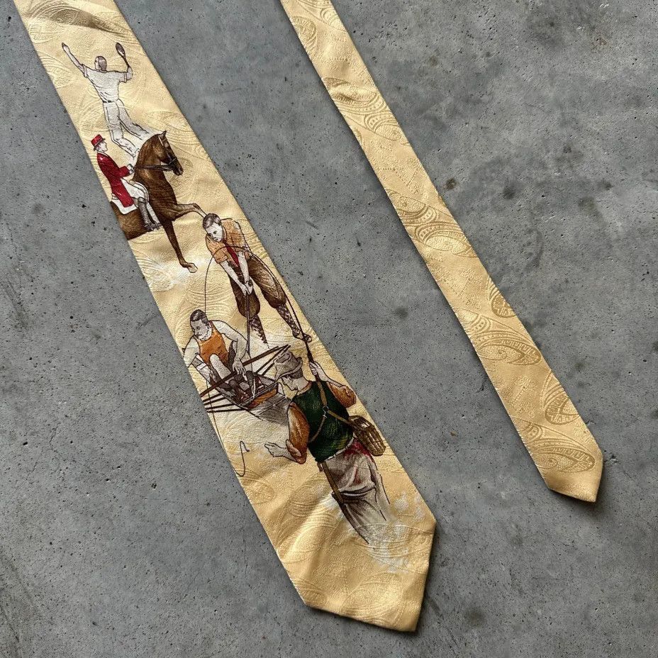 Polo Ralph Lauren Vintage Polo Ralph Lauren Outdoors Sportsman Equestrian Tie Size ONE SIZE - 1 Thumbnail