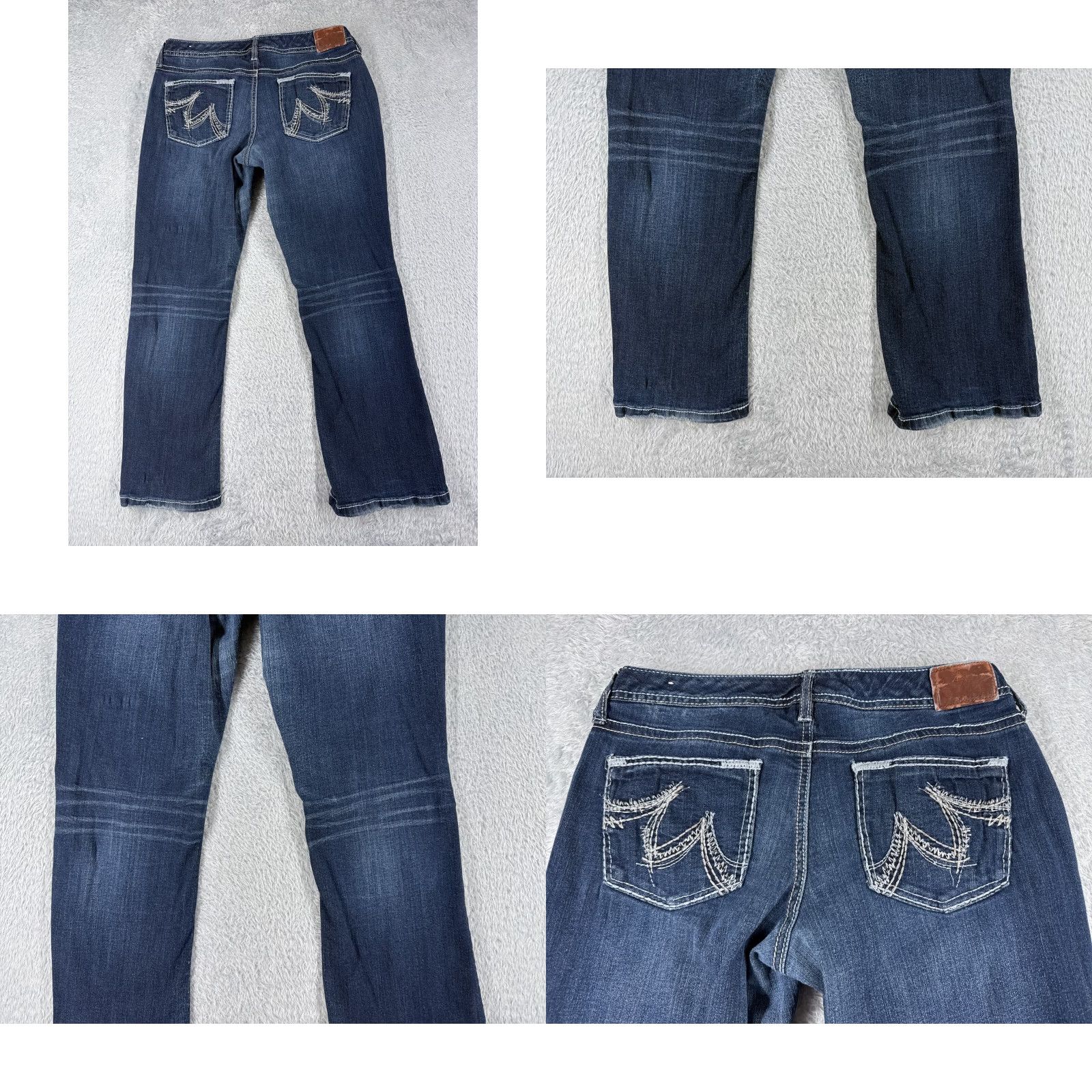 Vintage Maurices Jeans Womens 7 Blue Denim Cotton Low Rise Flared 30x28 Regular Inseam 28in 5-Pocket Stretch Cotton Blend Vintage No Size 28" / US 6 / IT 42 - 9 Thumbnail
