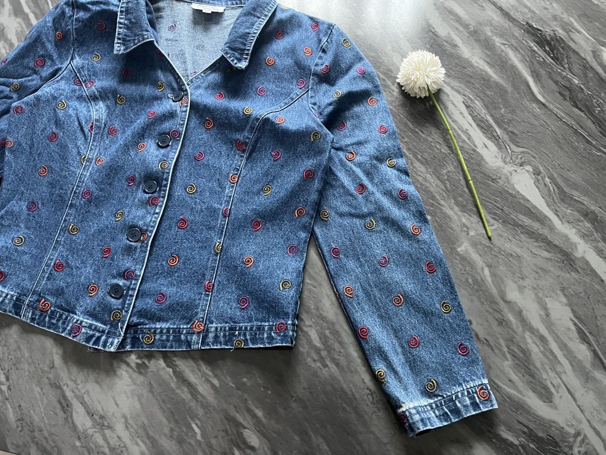 Arts & Science Samantha Edwards : Denim Jacket Spiral Embroider Multi Color Size ONE SIZE - 8 Thumbnail