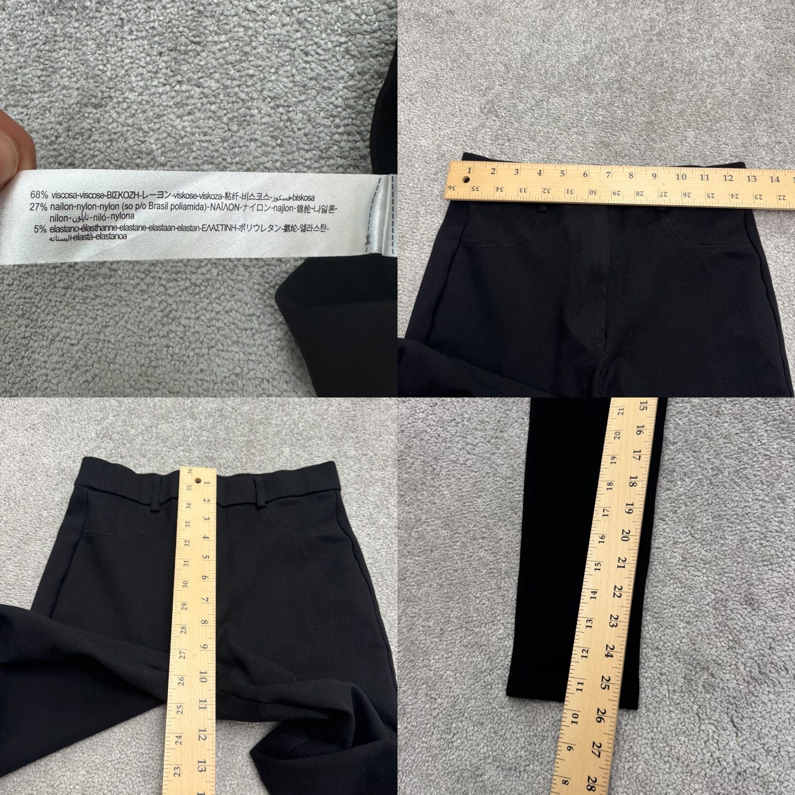 Zara Zara Women's High Rise Slim Fit Ankle Trousers Black Size 26x25.5 Business Casual & Workwear Size 32" / US 10 / IT 46 - 8 Thumbnail