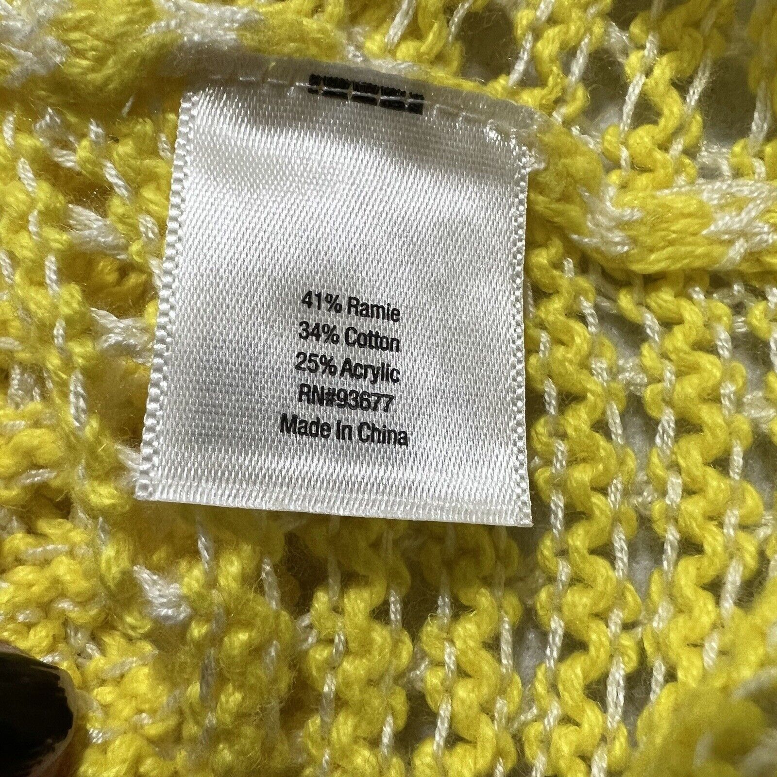 Other a.n.a Small Open Knit Sweater Bright Yellow Pullover Top Size S / US 4 / IT 40 - 12 Thumbnail