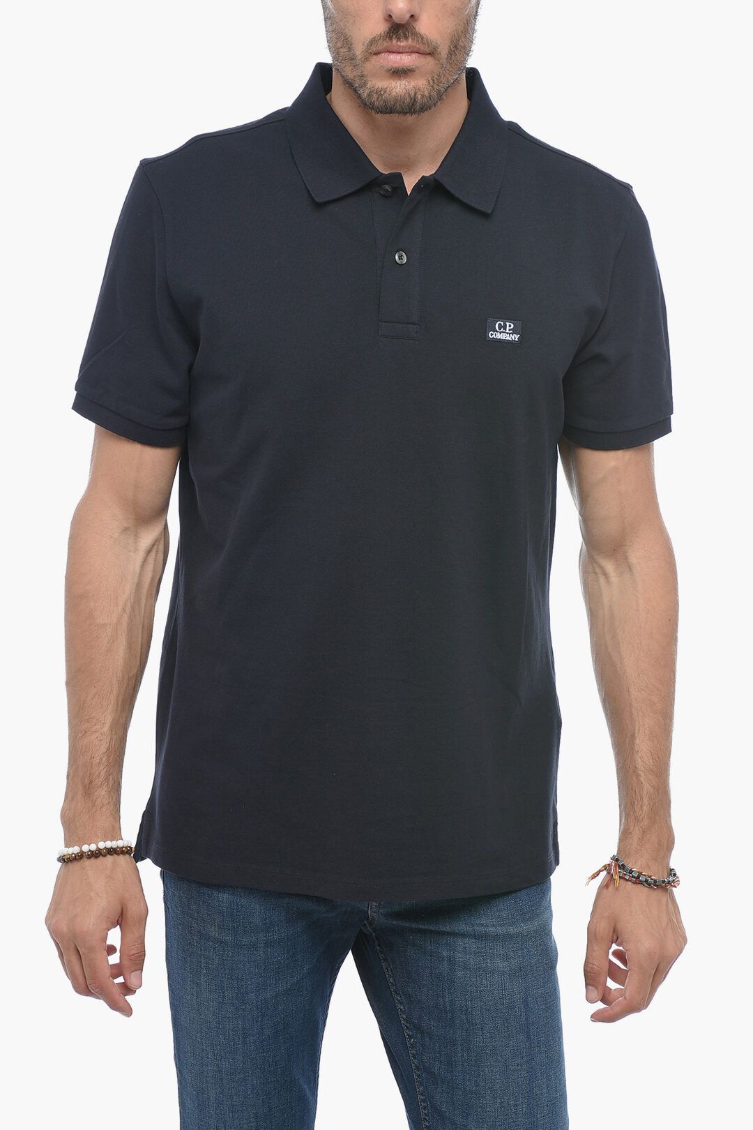 C.P. Company og1mm1024 Regular Fit Polo Shirt in Blue Size US M / EU 48-50 / 2 - 1 Thumbnail
