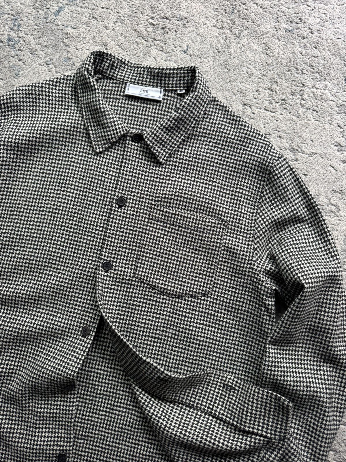 AMI Ami Houndstooth overshirt Size M/L Size US M / EU 48-50 / 2 - 3 Thumbnail