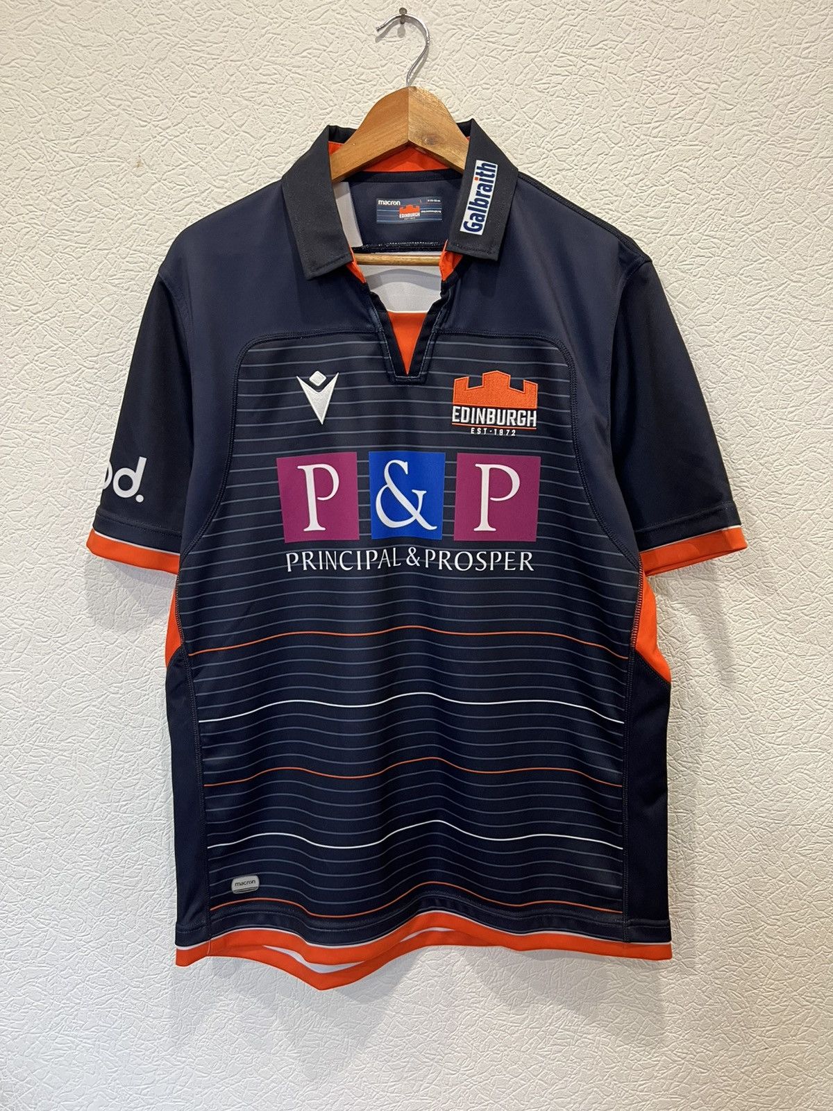 Macron Macron Edinburgh Home Rugby Jersey Shirt Blue Size US L / EU 52-54 / 3 - 1 Thumbnail