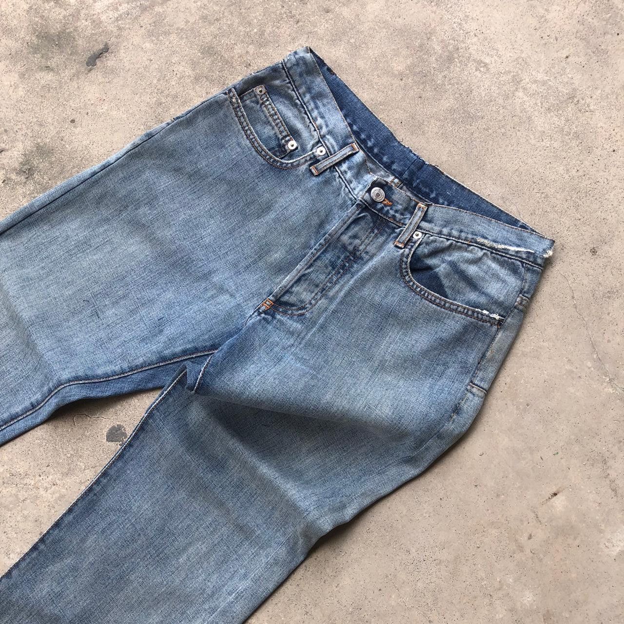 Dior SS04 Dior Honeycomb Glitter Distressed Jeans Hedi Slimane Size US 31 - 7 Thumbnail