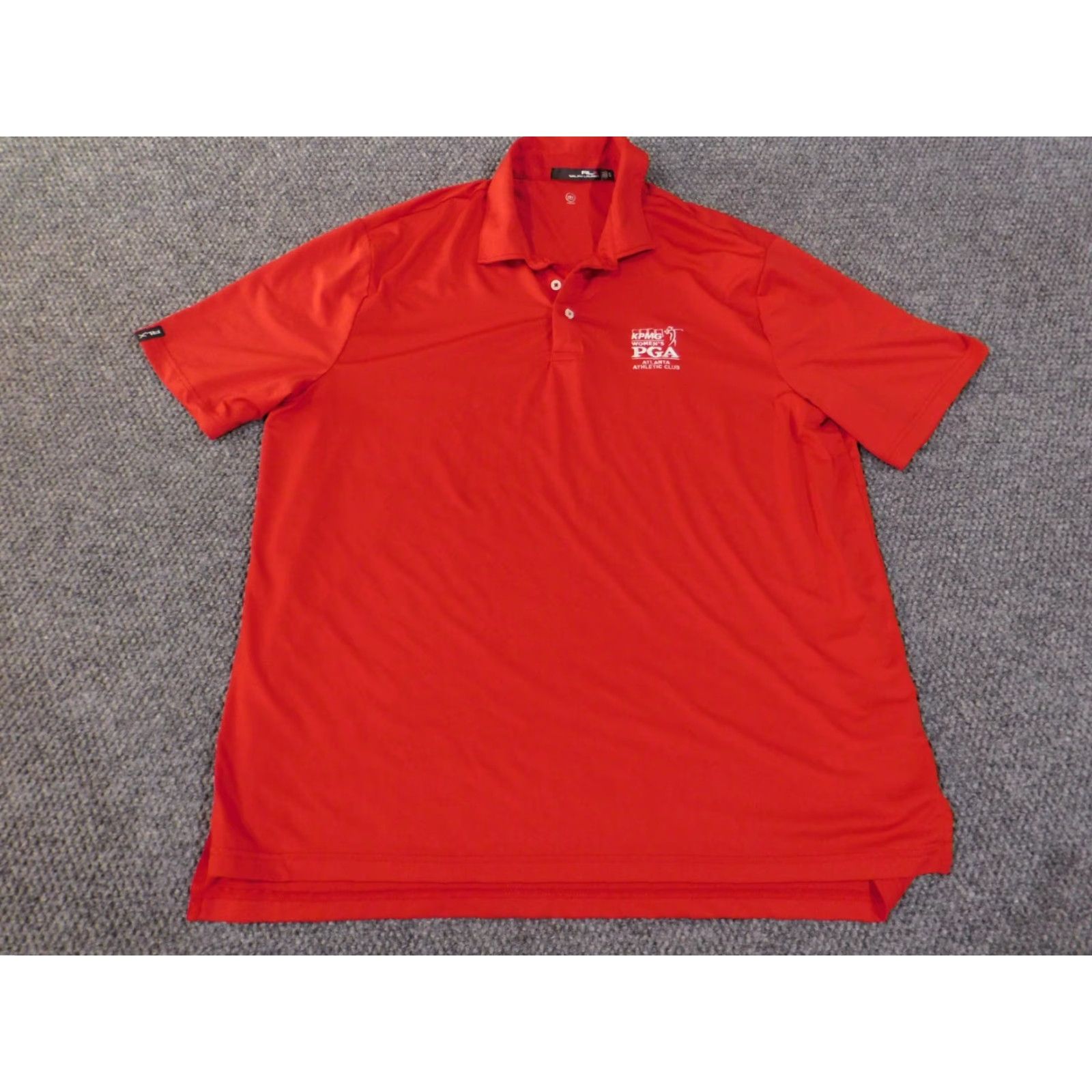 RLX Ralph Lauren RLX Ralph Lauren Polo Shirt XL Red Mens stretch golf polyester solid short sleeve collared logo Size US XL / EU 56 / 4 - 2 Thumbnail
