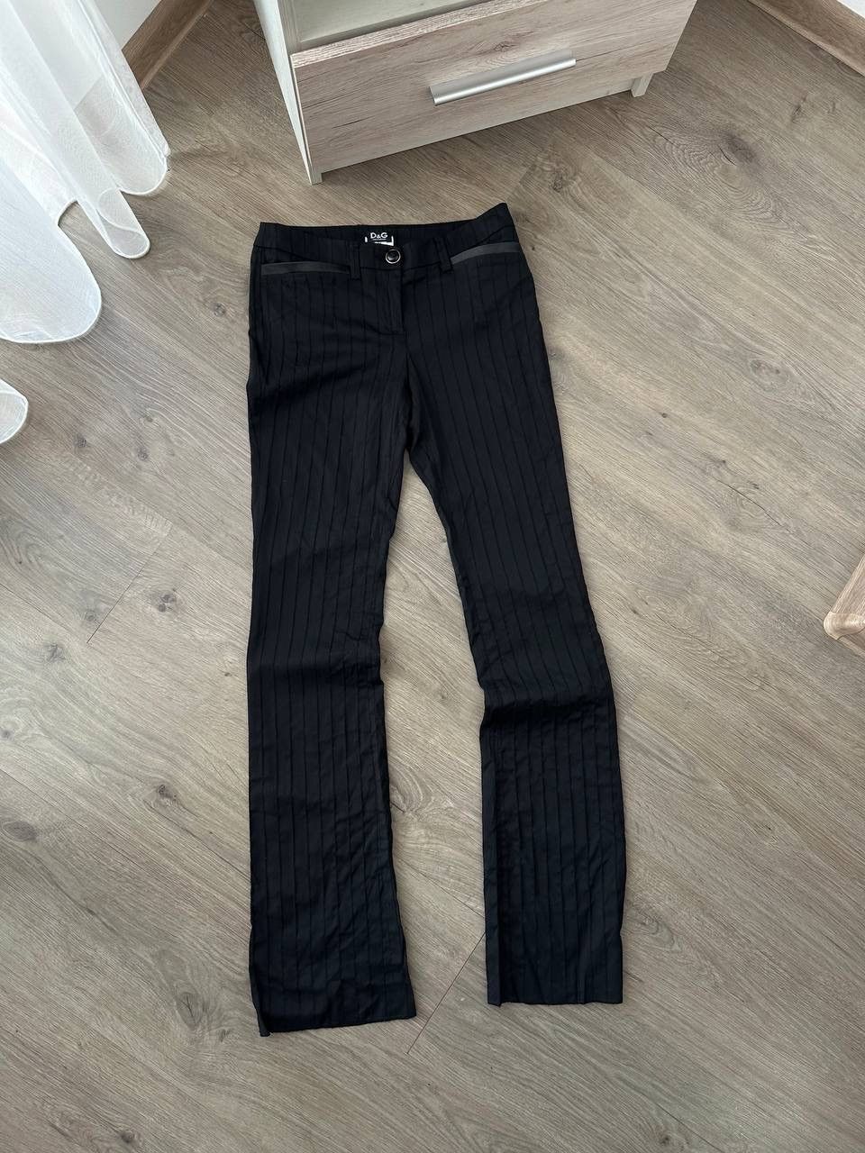 Dolce & Gabbana × Vintage Vintage Dolce&Gabbana Wide Black Low Lading Pants Size 26" / US 2 / IT 38 - 2 Thumbnail