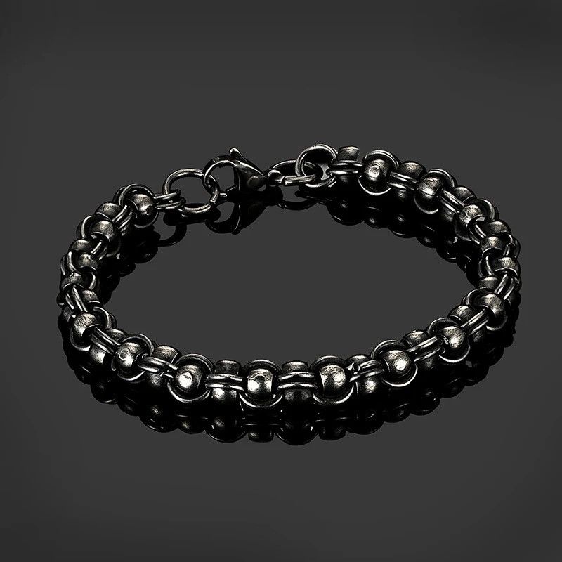 Jewelry × Vintage Creative Vintage Biker Link Chain Bracelet Handmade Size ONE SIZE - 4 Thumbnail