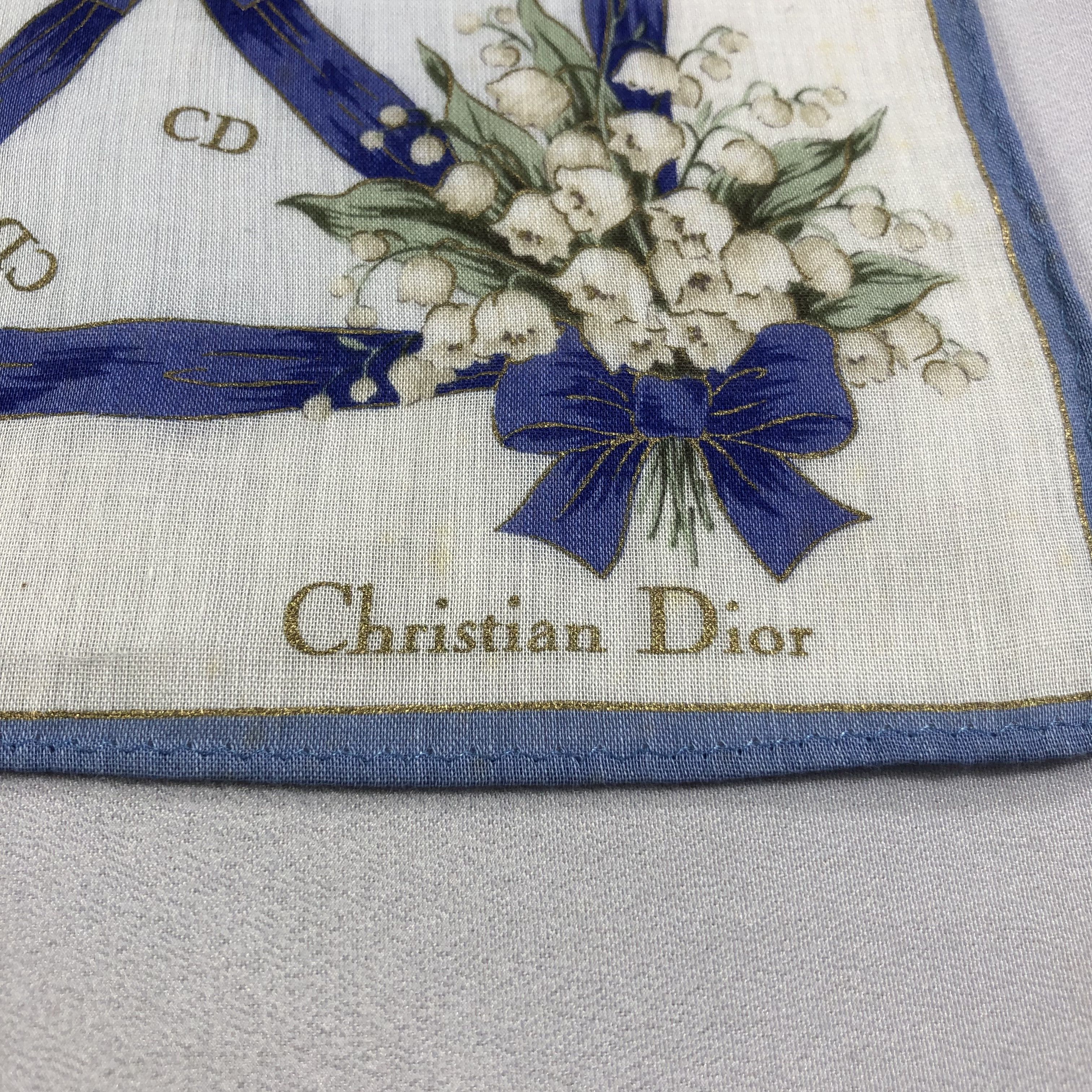 Christian Dior Monsieur Christian Dior CD Handkerchief Neckerchief Bandana H1949 Size ONE SIZE - 4 Thumbnail