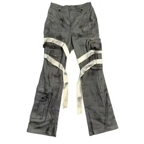 VIBE Punk Rock Heavy Industrial Detachable Streamer Cargo Pants Size US 32 / EU 48 - 8 Thumbnail