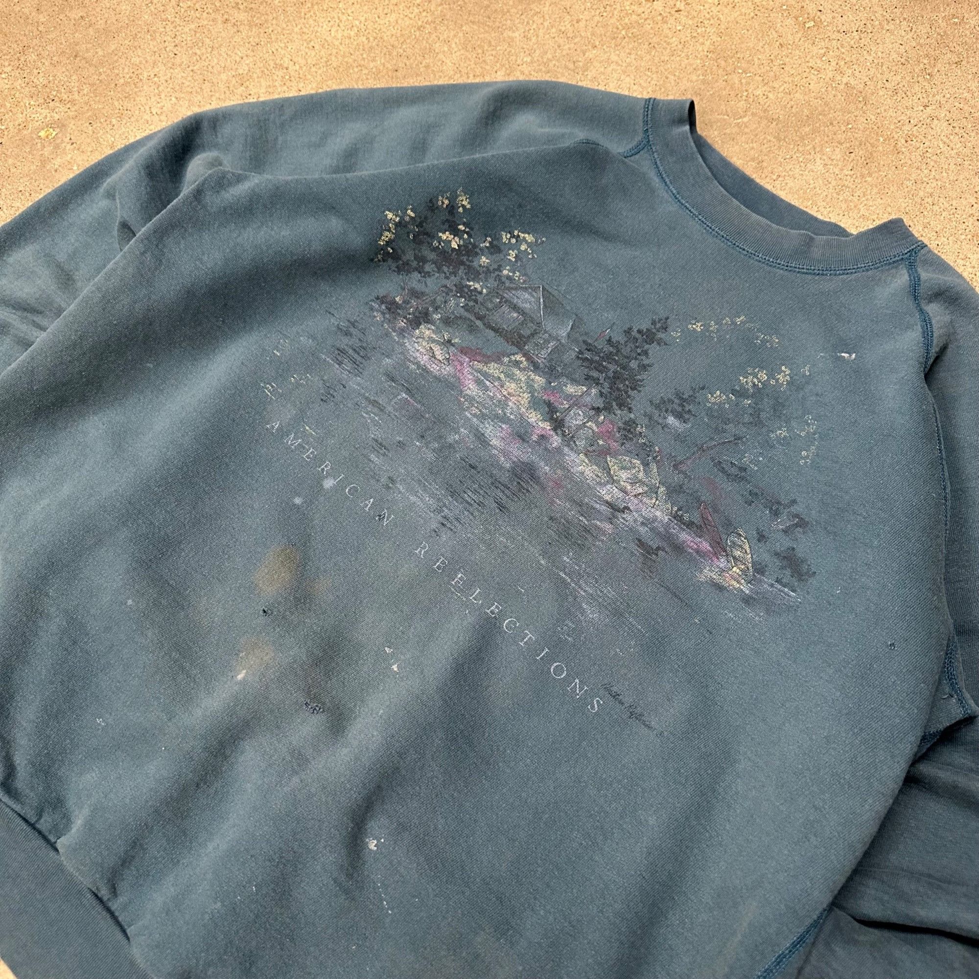 Vintage Vintage American Reflections Art Style Sweatshirt Size US L / EU 52-54 / 3 - 2 Thumbnail