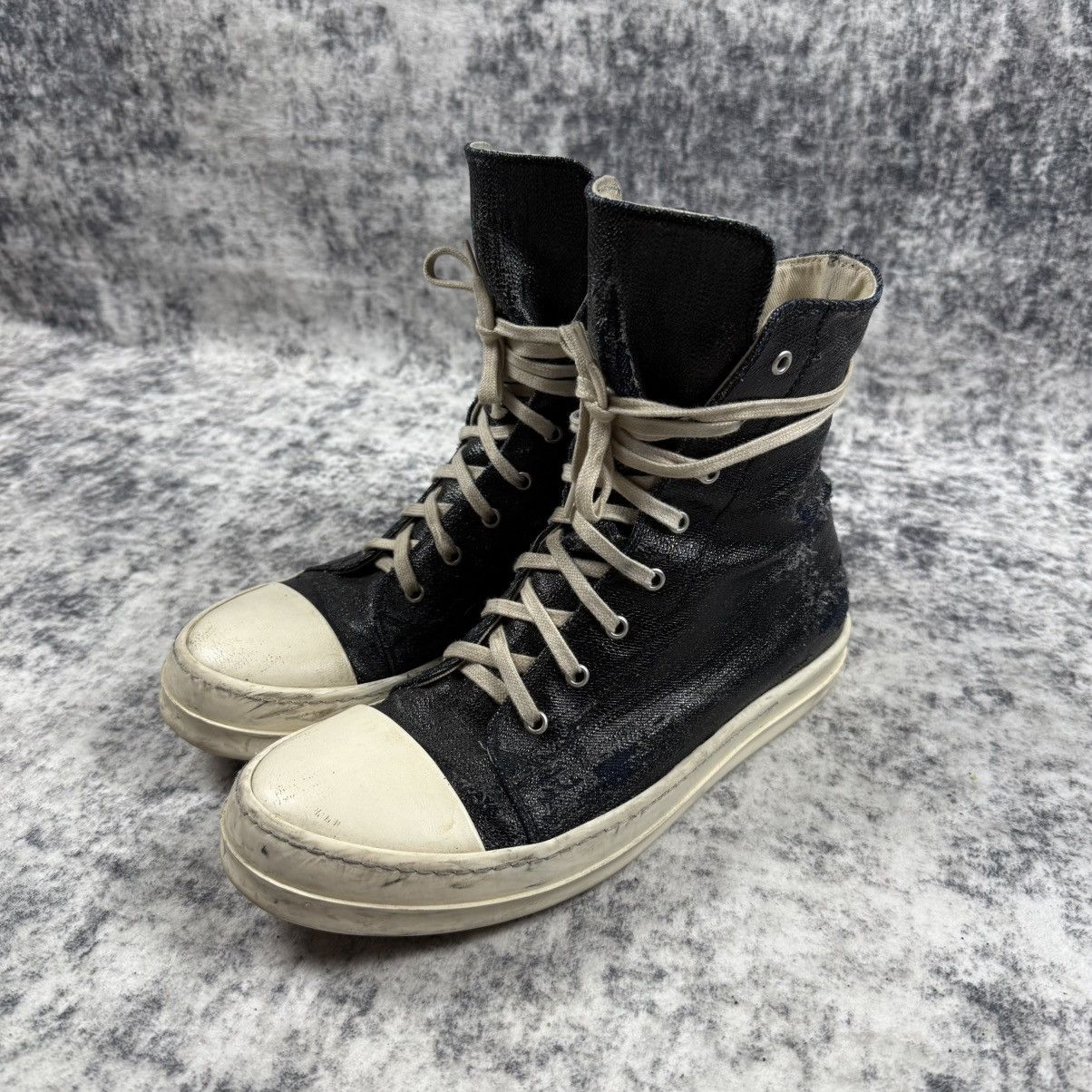 Rick Owens Rick Owens DRKSHDW Ramones Denim Waxed Size US 10.5 / EU 43-44 - 1 Thumbnail