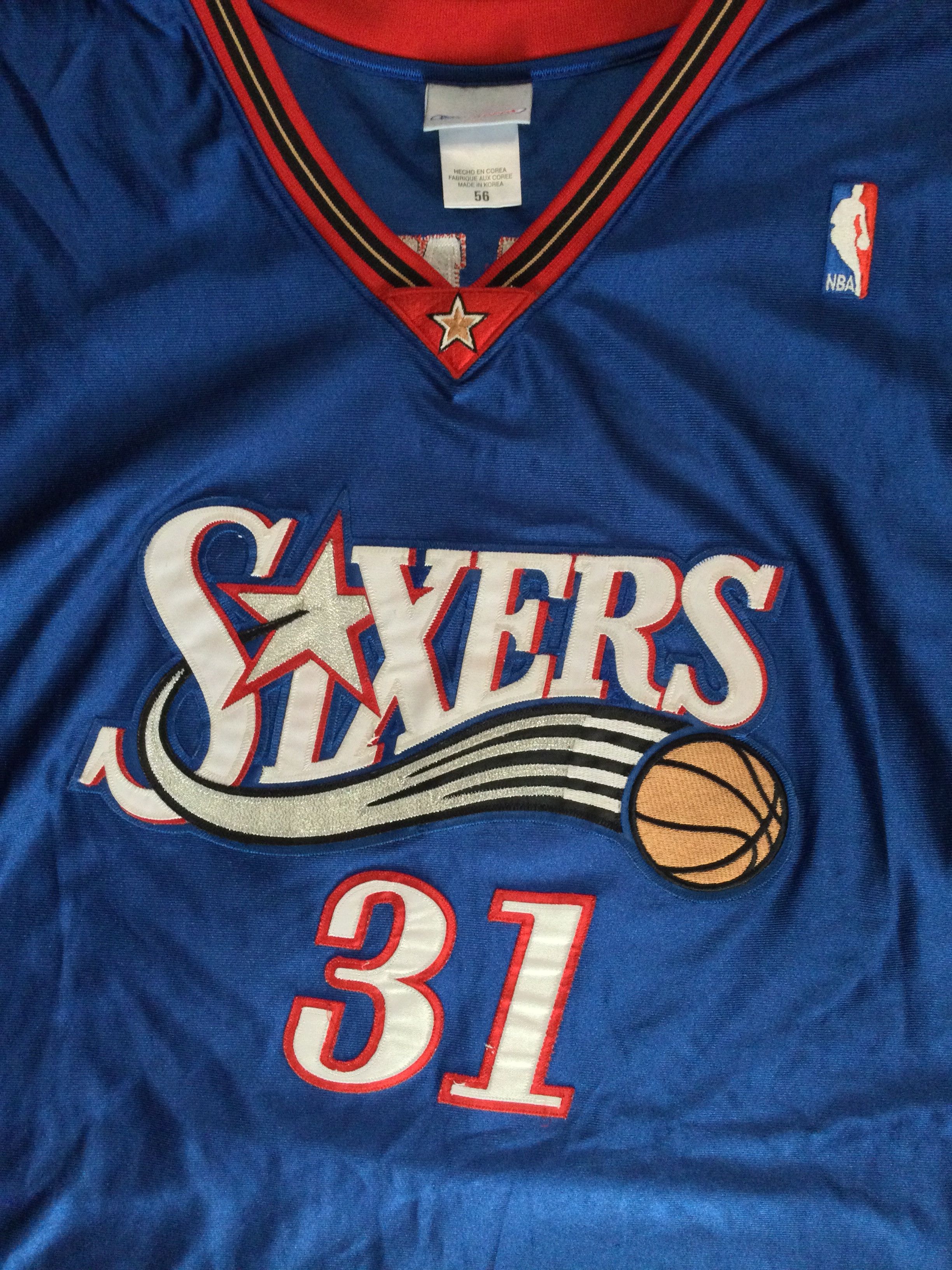 Reebok Authentic Philadelphia 76ers Glenn Robinson Reebok Jersey Size US XXL / EU 58 / 5 - 4 Thumbnail