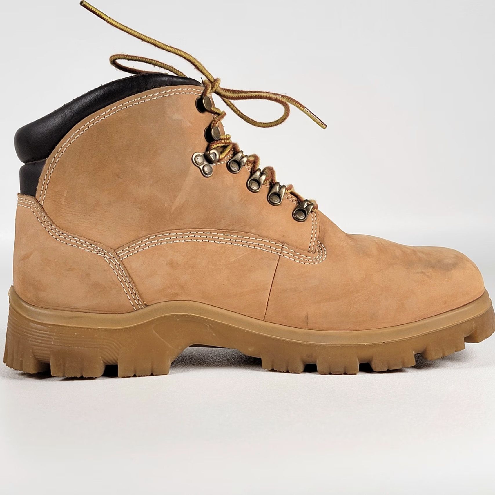 Vintage Herman Survivors Breaker Tan Waterproof Steel Toe Work Boots Men's Size 12M Size US 12 / EU 45 - 6 Thumbnail