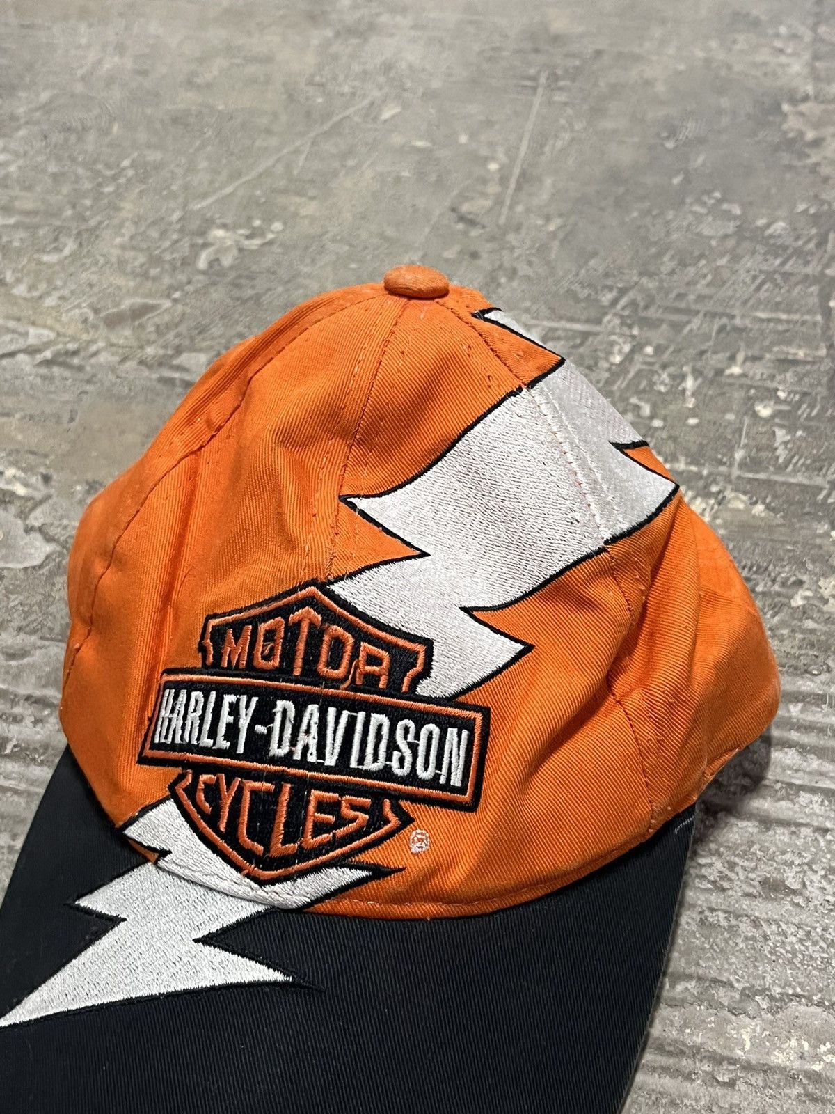 Harley Davidson × Vintage Harley Davidson vintage lightning bolt hat y2k streetwear Size ONE SIZE - 3 Thumbnail