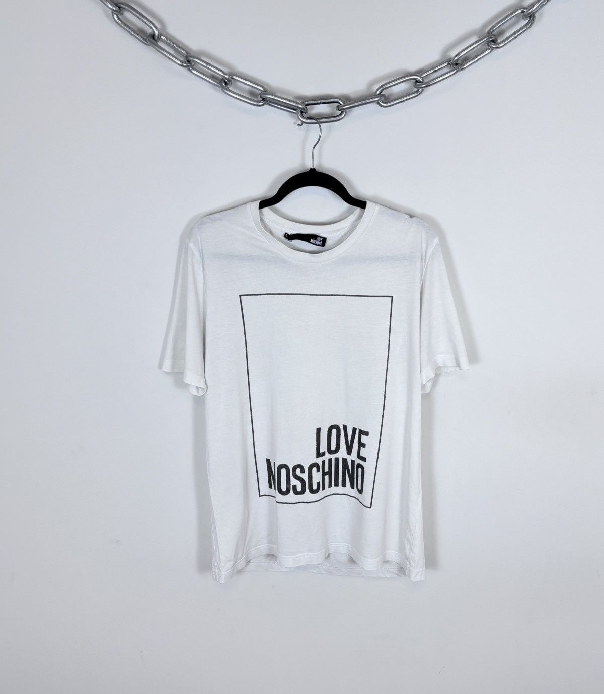 Moschino Love Moschino Men’s Big Logo White T-Shirt Tee Size US L / EU 52-54 / 3 - 1 Thumbnail