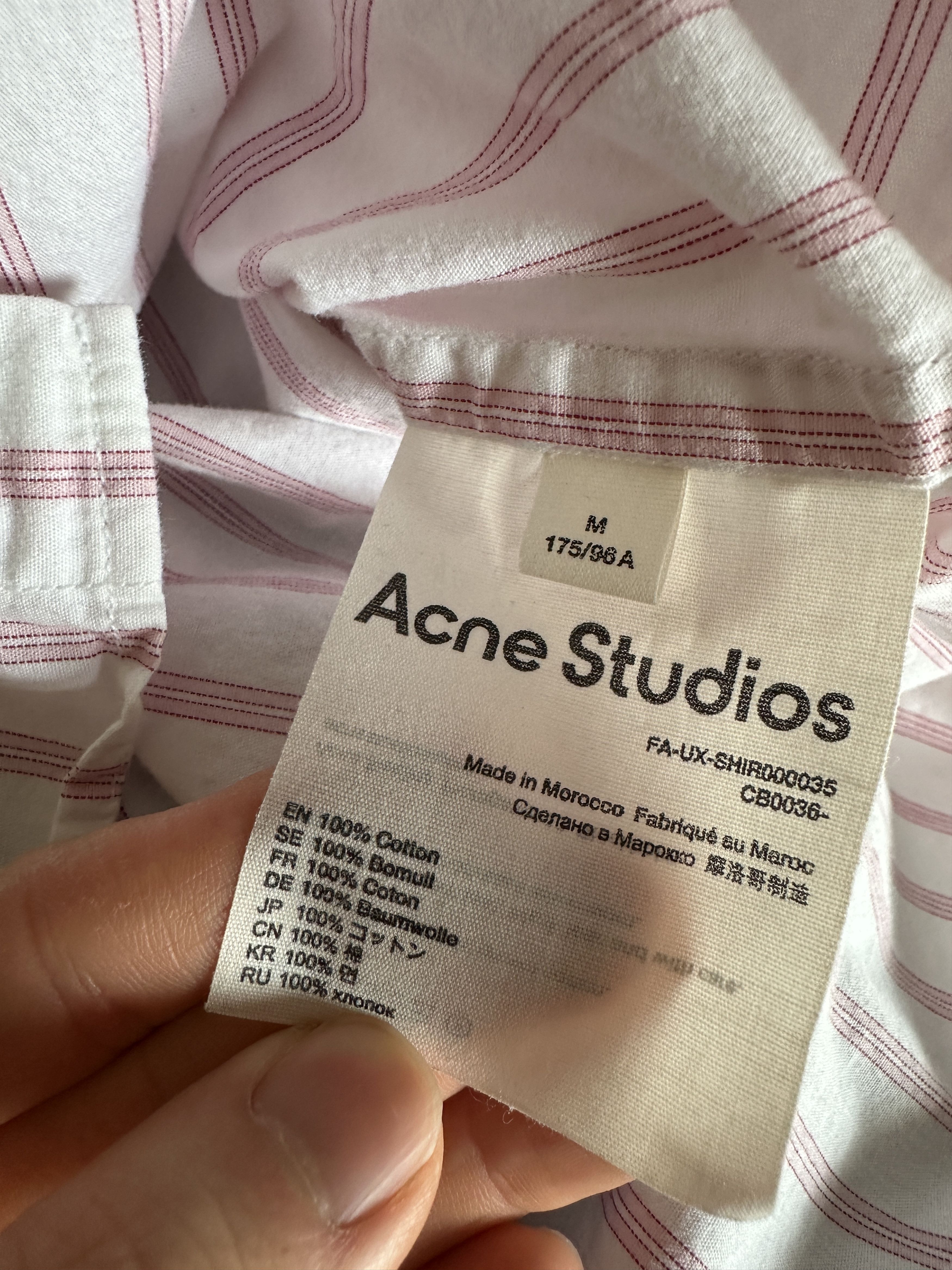 Acne Studios Acne Studios Striped Oversized Shirt Size US XL / EU 56 / 4 - 5 Thumbnail