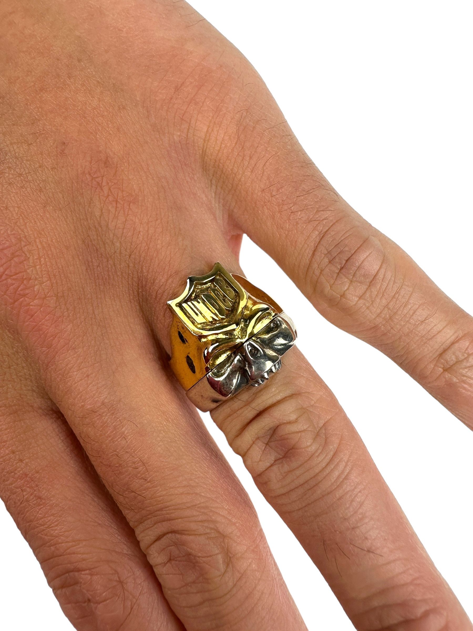 Undercover Undercover Gold and Silver Skull Ring Size ONE SIZE - 8 Thumbnail